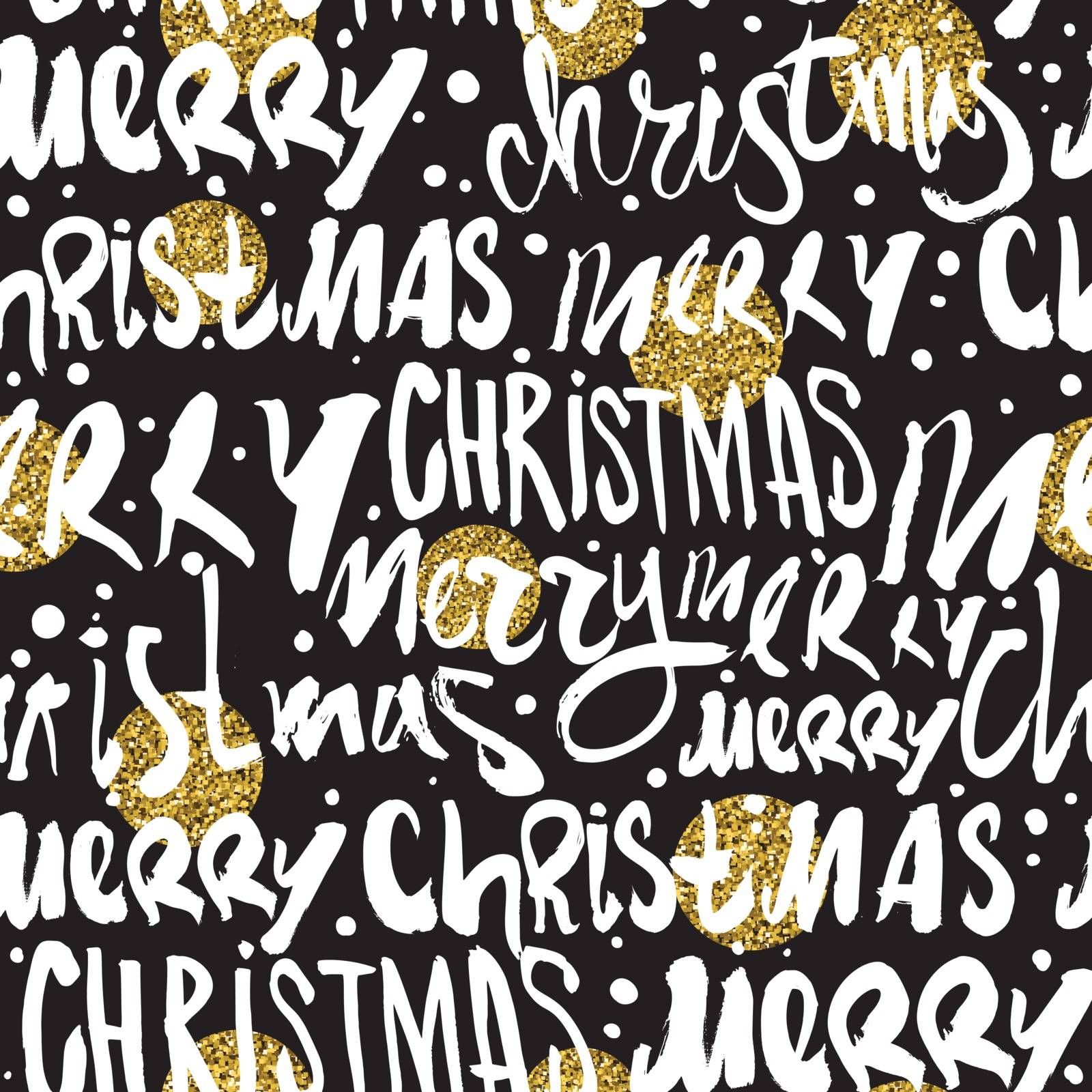 Seamless Merry Christmas pattern by Vanzyst