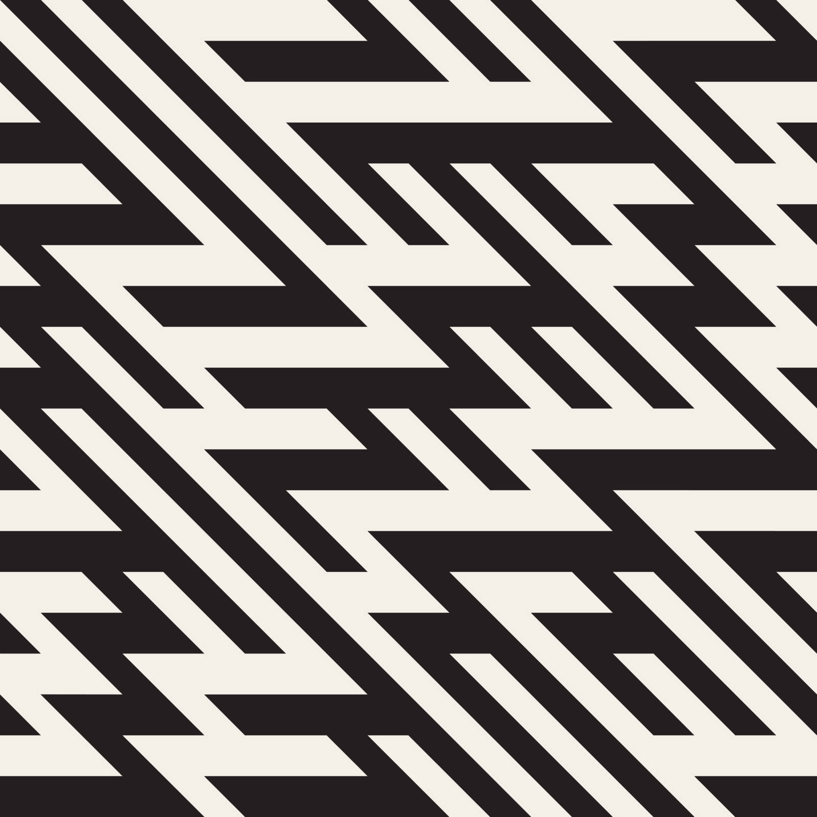 Vector Seamless Black And White Diagonal Lines Pattern. Abstract Geometric Background Design