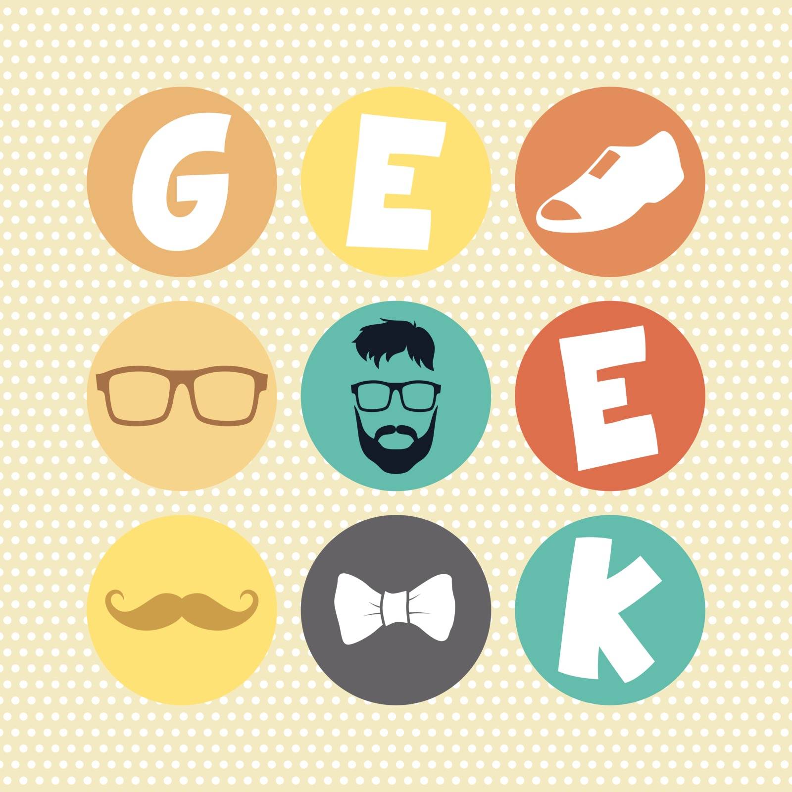 hipster retro geek by vector1st