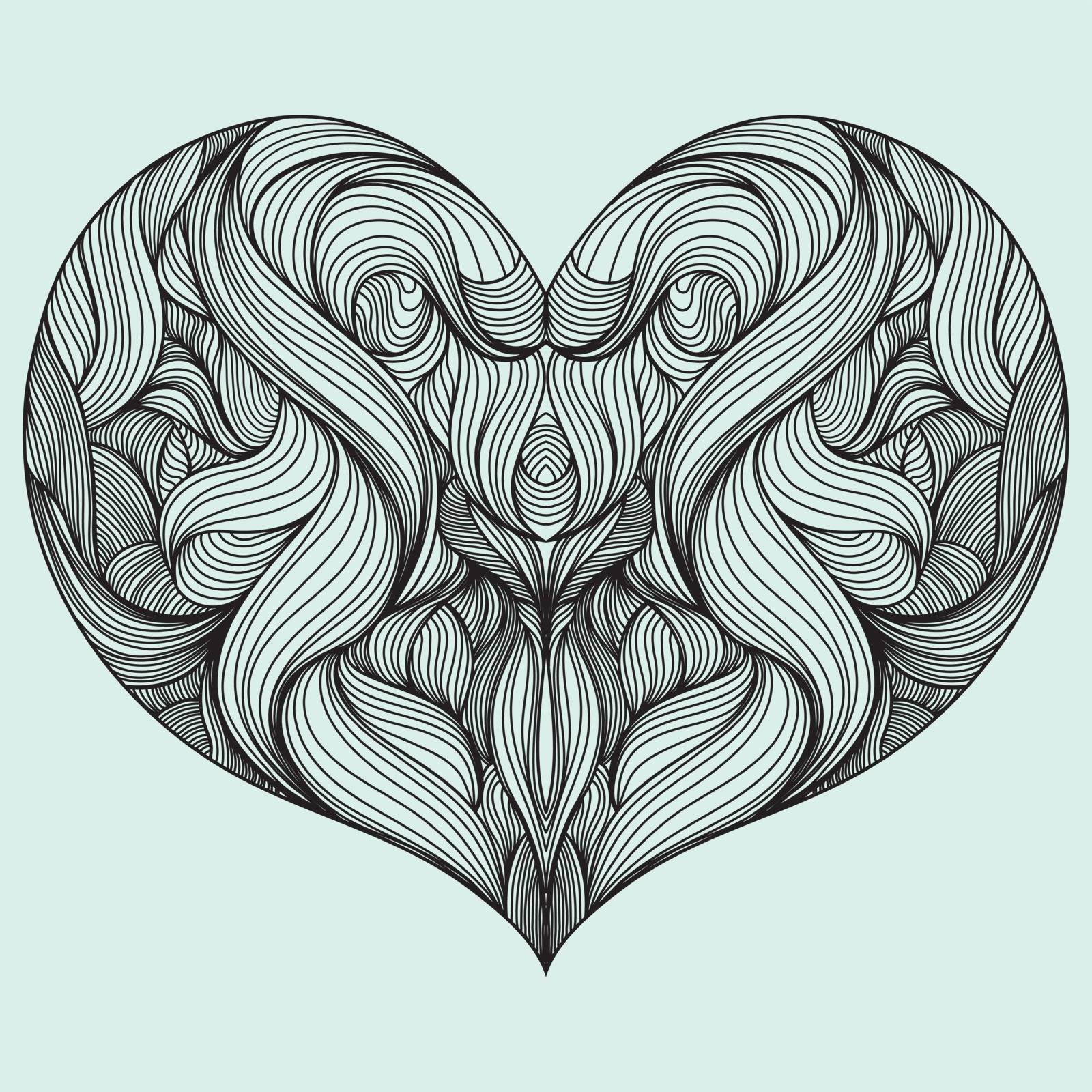 heart with decorative pattern