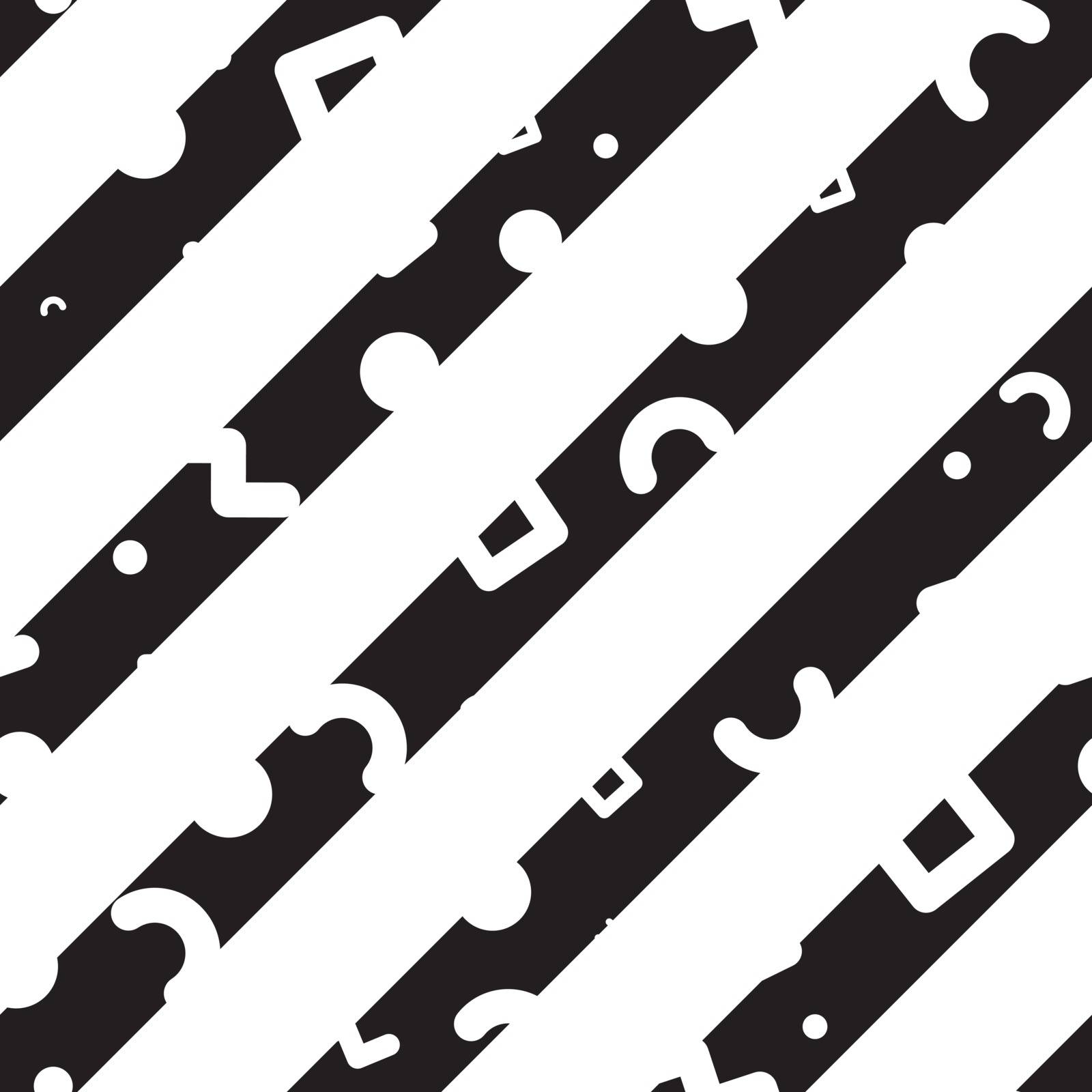 Vector seamless pattern. Universal repeating geometric abstract figure in black and white. Wallpaper, wrapping paper, interior, memphis, retro 80s, 90s style 