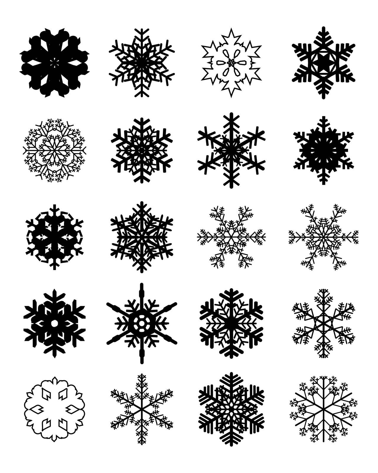black snowflakes by ratkomat