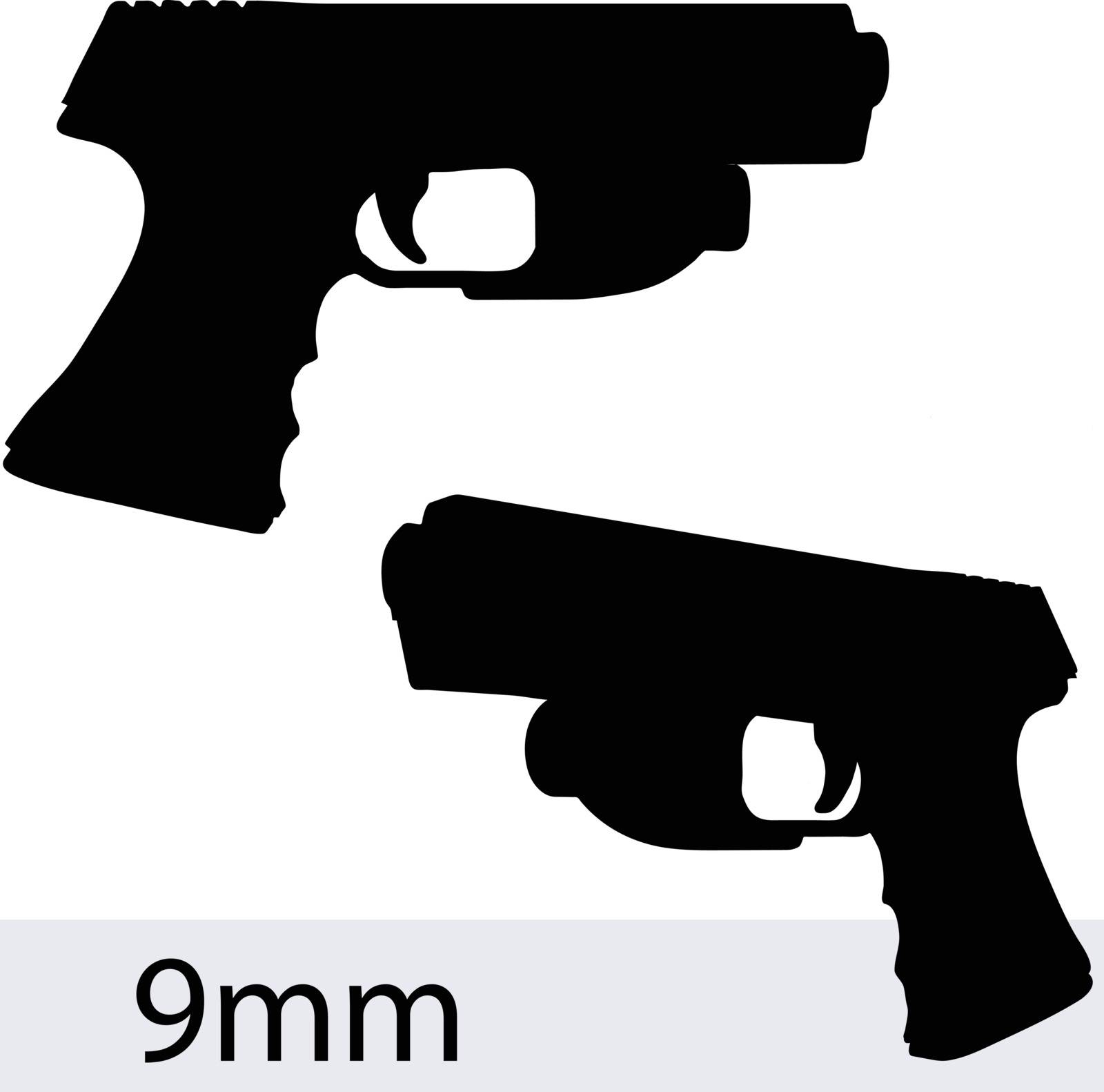 EPS 10 vector illustration of object gun on white background
