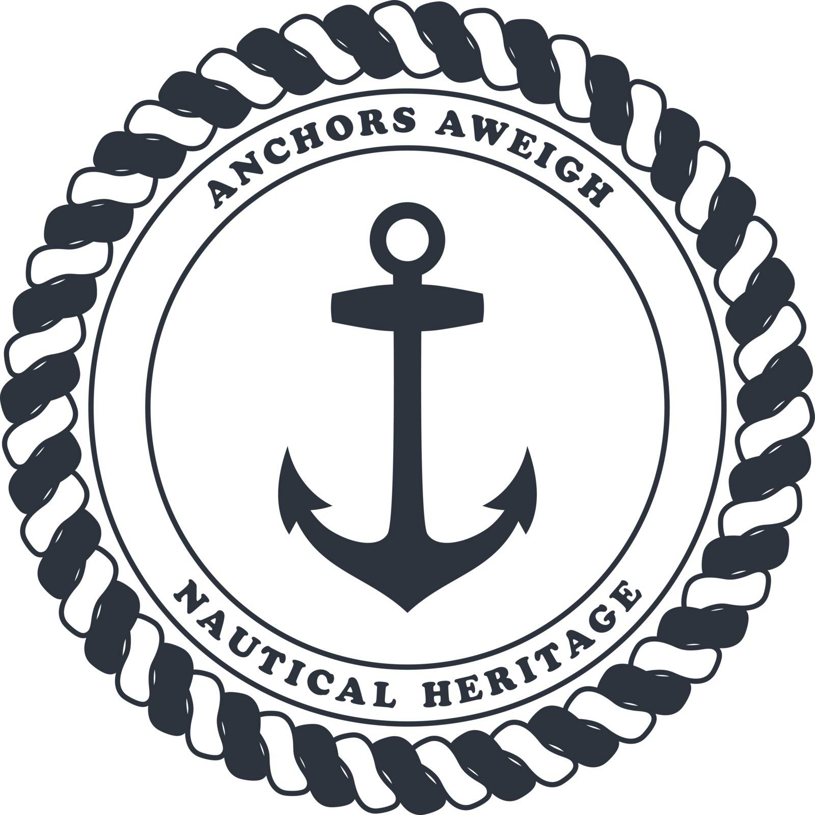 sailor anchor ocean nautical theme vector art illustration
