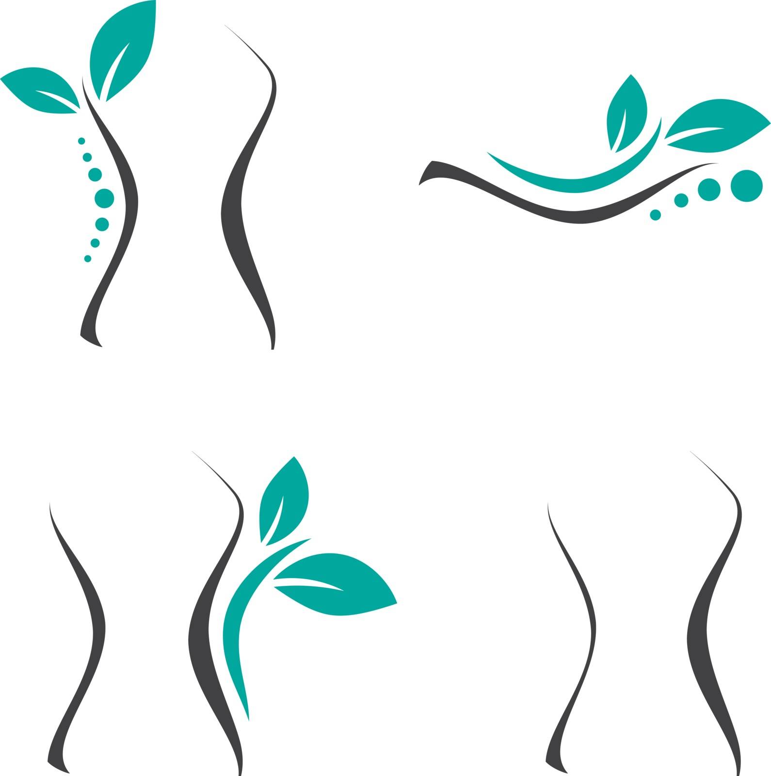 Woman Surgery and Chiropractic Logo Set