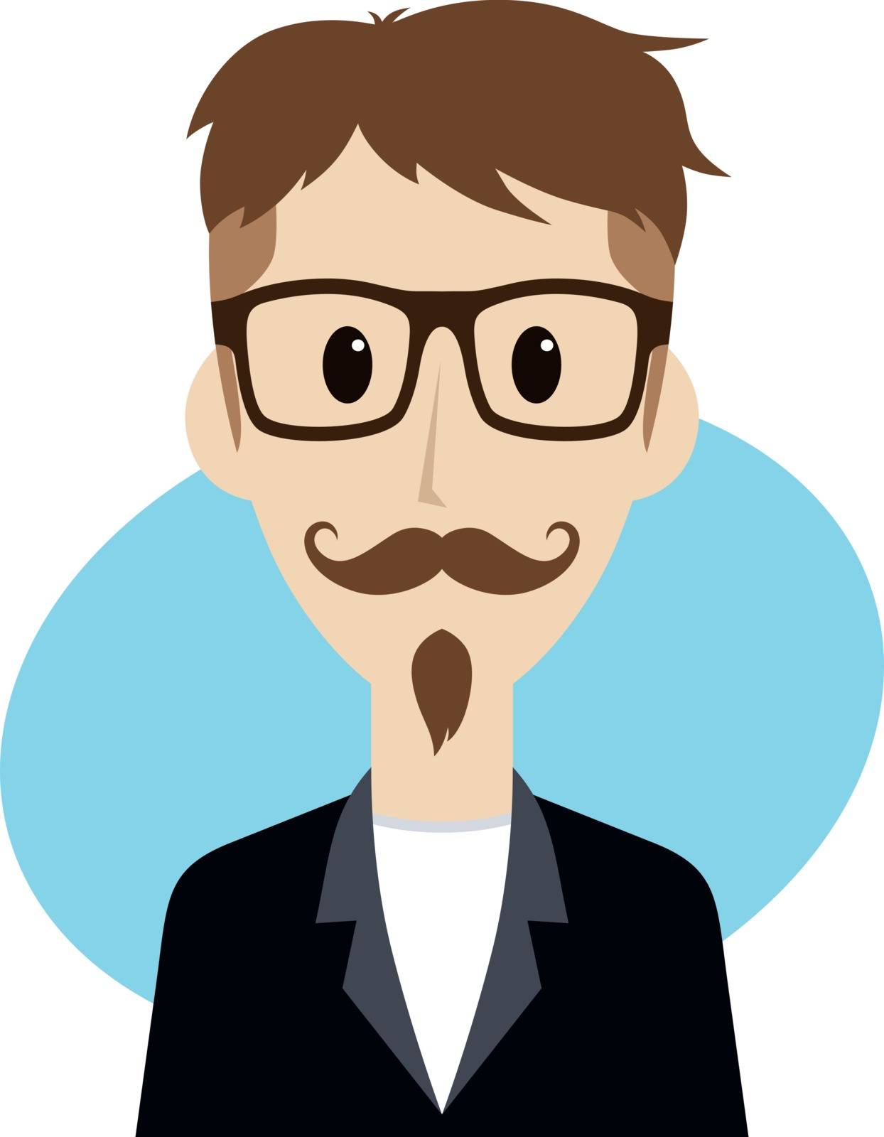 man avatar user picture cartoon character vector illustration
