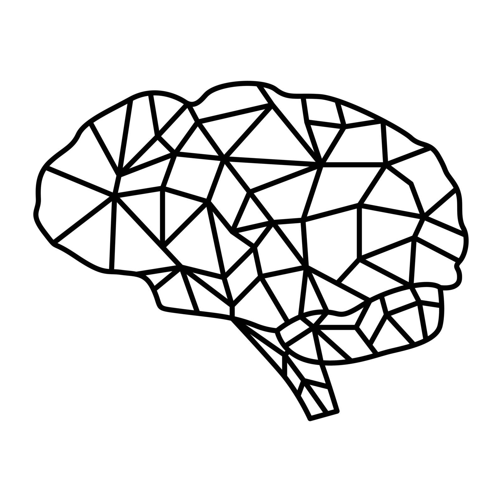 simple crack brain icon vector