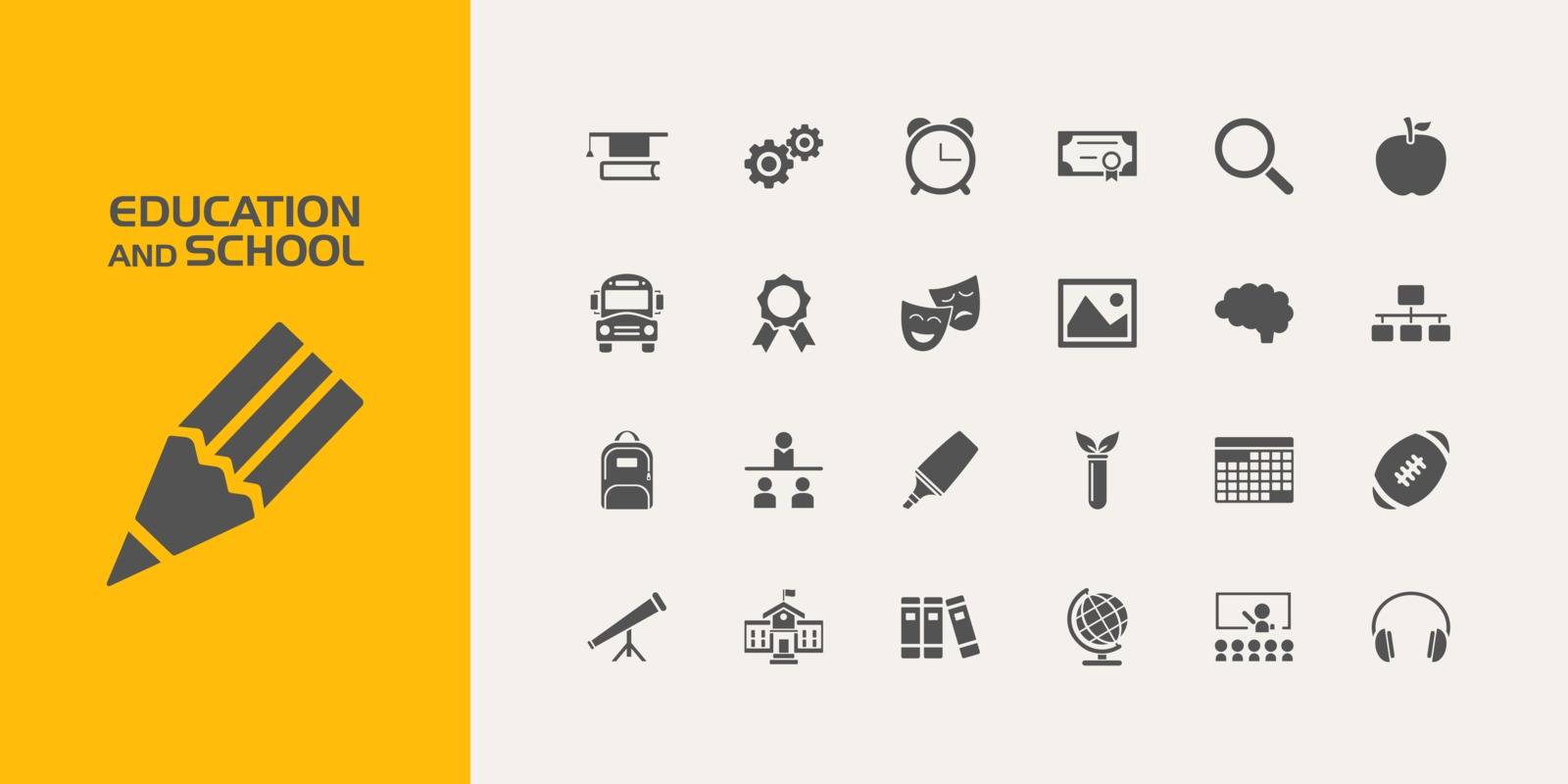 Group of twenty education and school icons by Imaagio