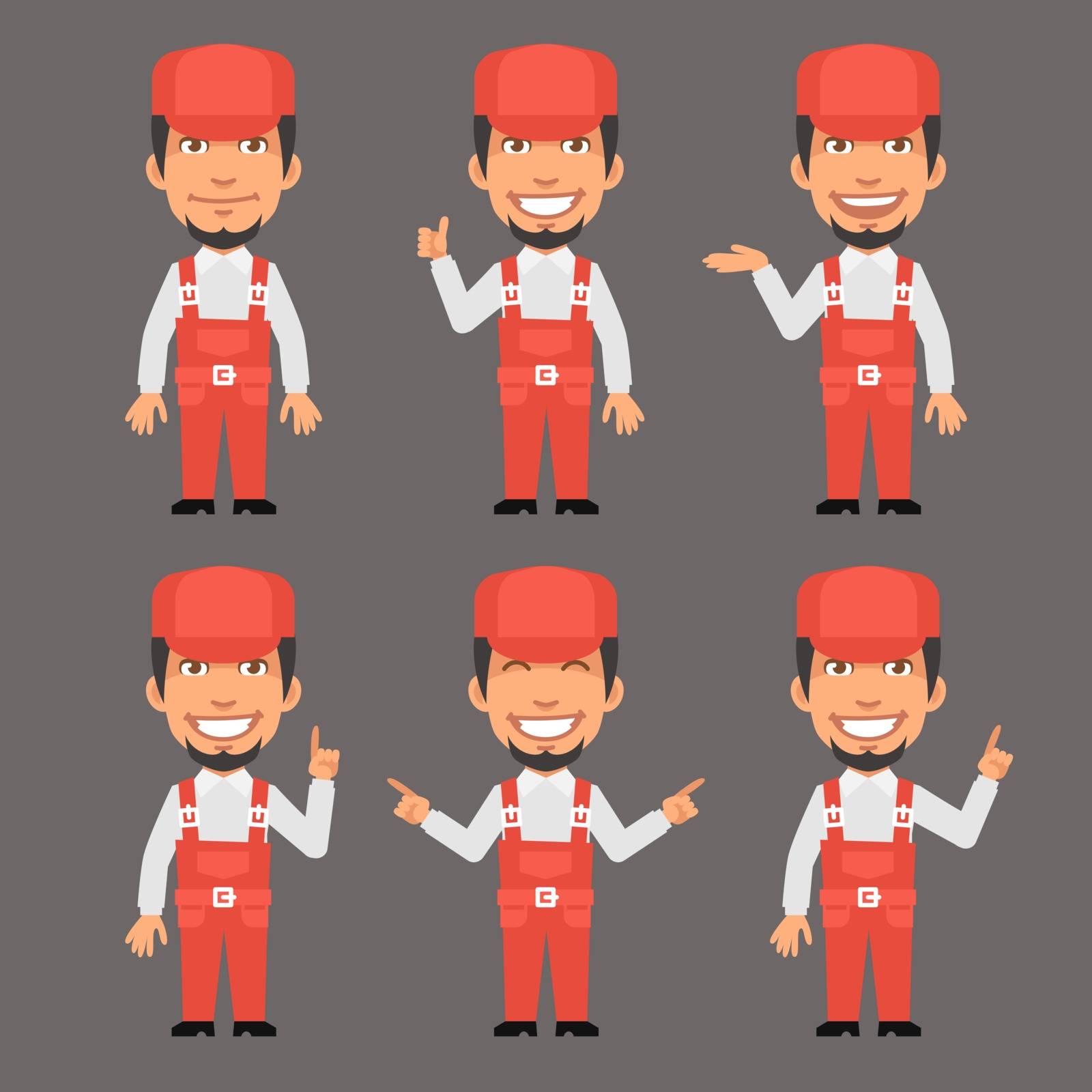 Vector Illustration, Repairman Shows and Indicates, format EPS 10