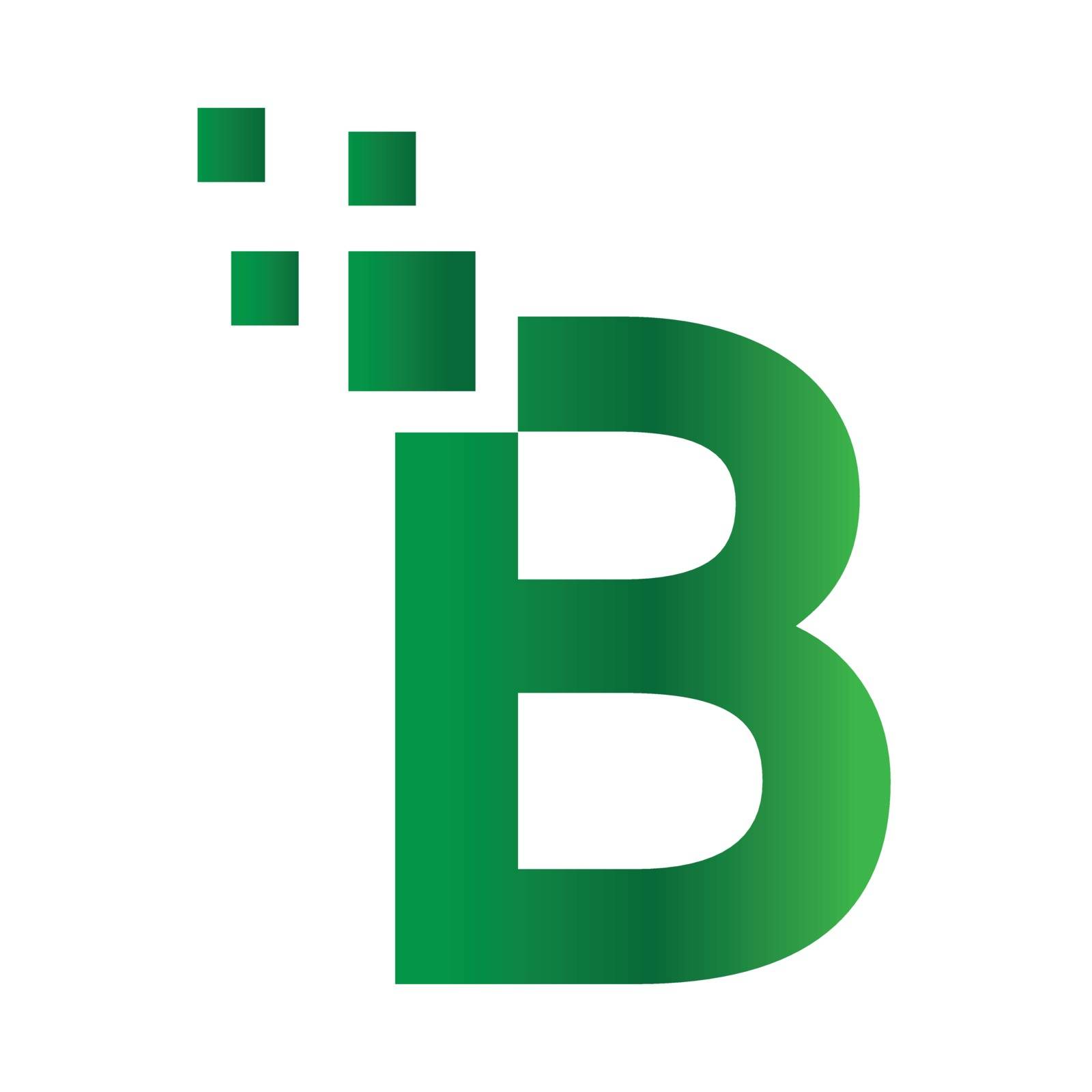 B font and icon design.