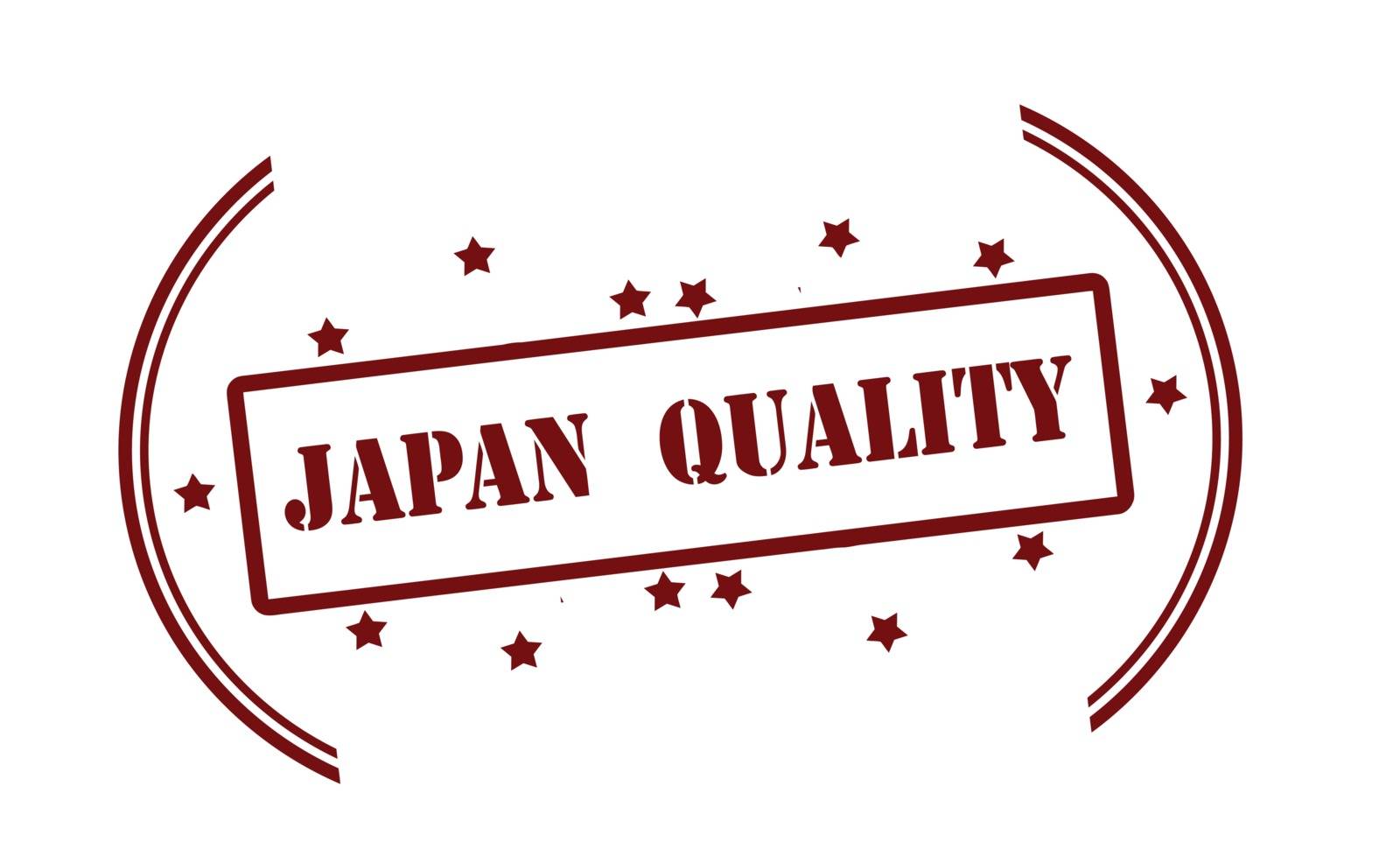 Stamp with text Japan quality inside, vector illustration