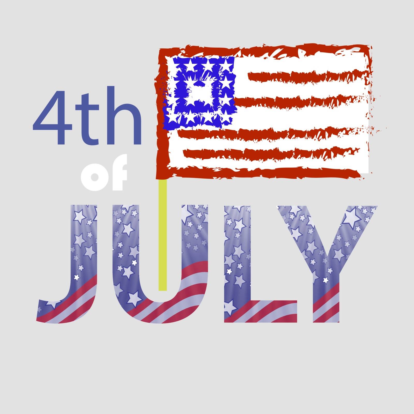 Independence  Day of USA. American Flag 4 July Poster. Independence  Day Background