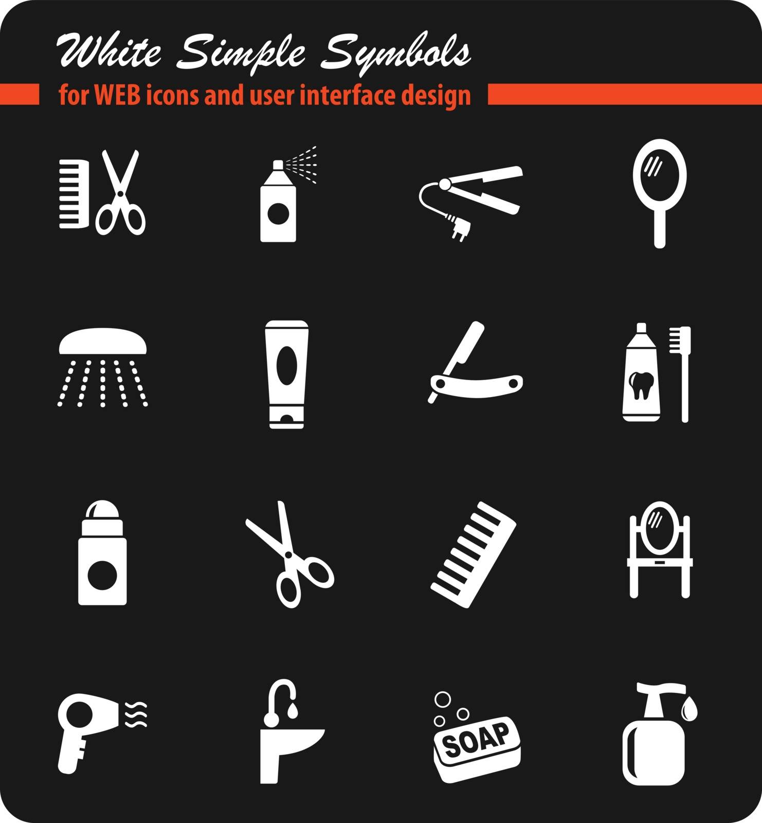 personal care icon set by ayax
