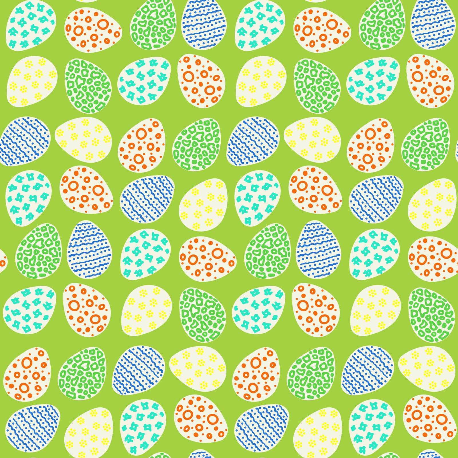 Happy Easter Seamless Colorful Pattern with decorated eggs