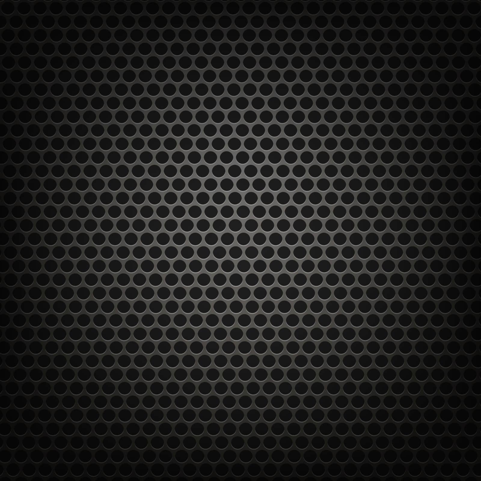 Metallic Grid Perforated Background. Grey Metal Circle Pattern