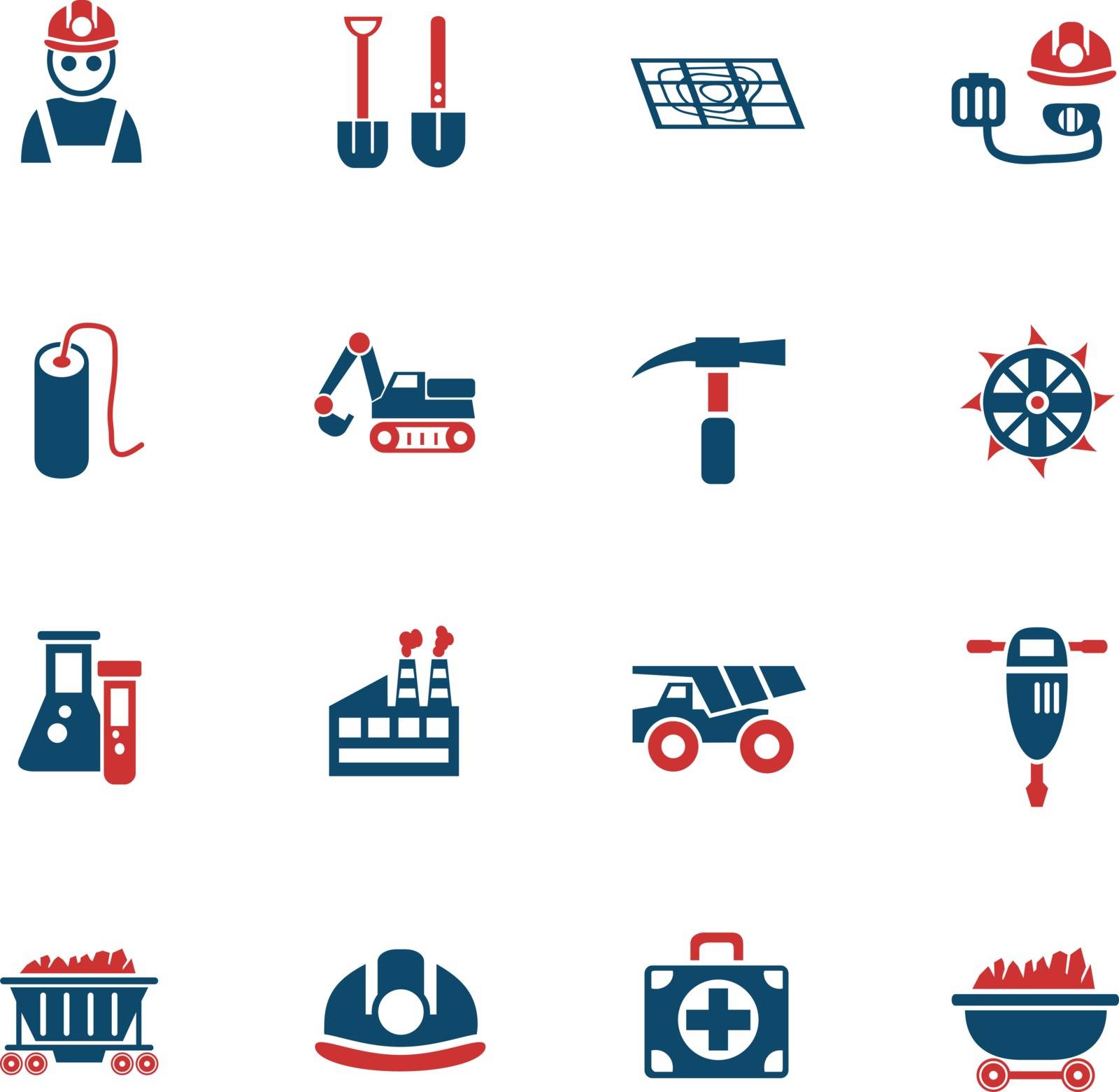 coal industry web icons for user interface design