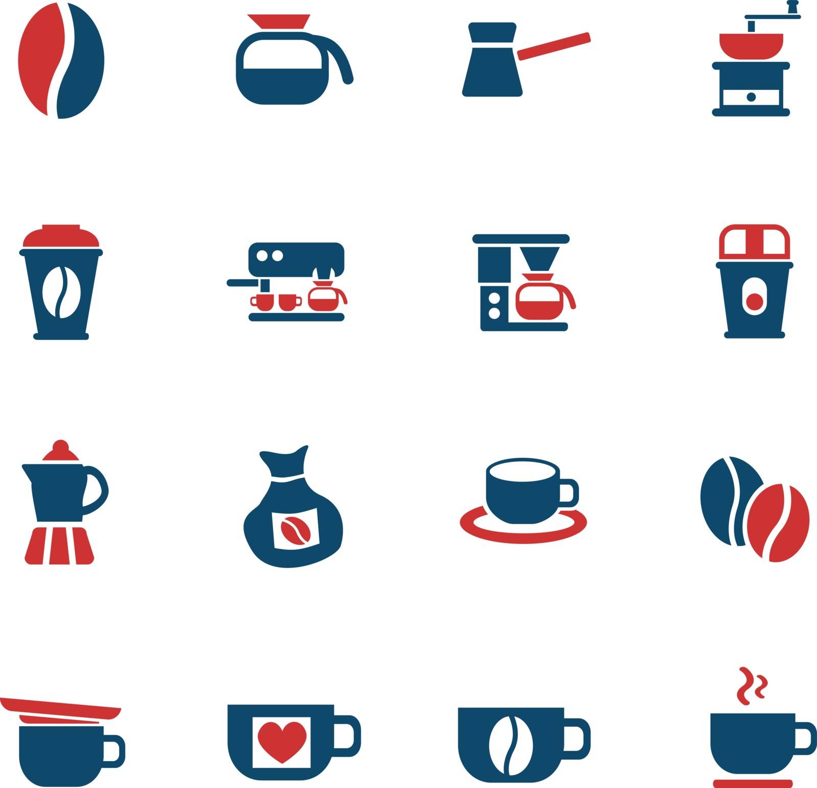 coffee web icons for user interface design