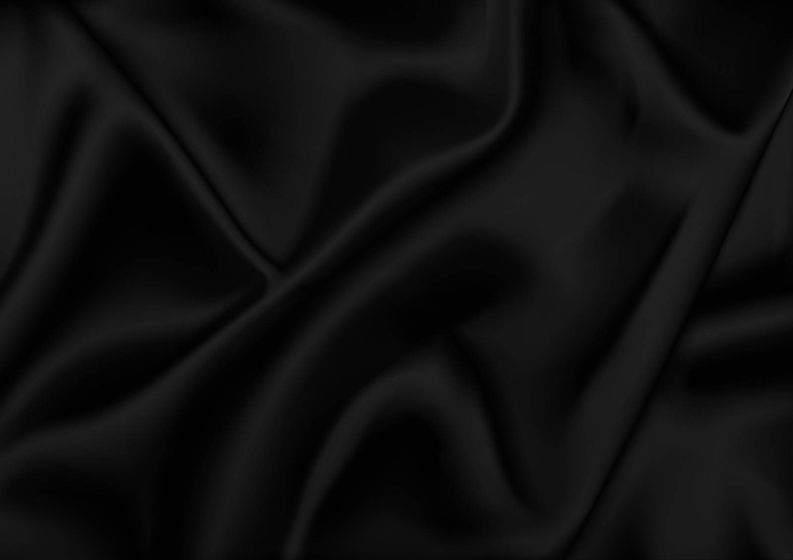 Black Satin Background - Abstract Fabric Illustration, Vector