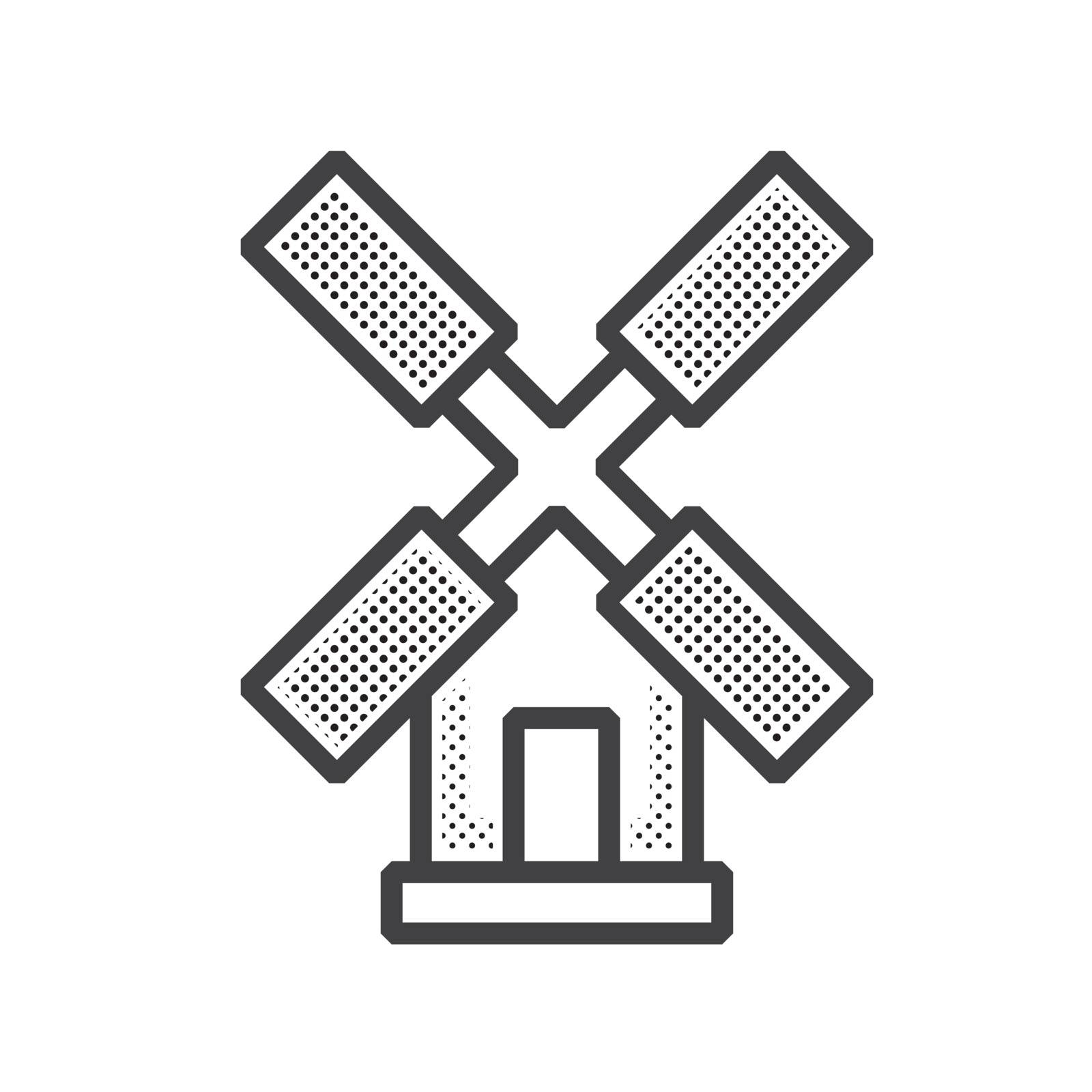 wind turbine Farm icon dotted design by barboon