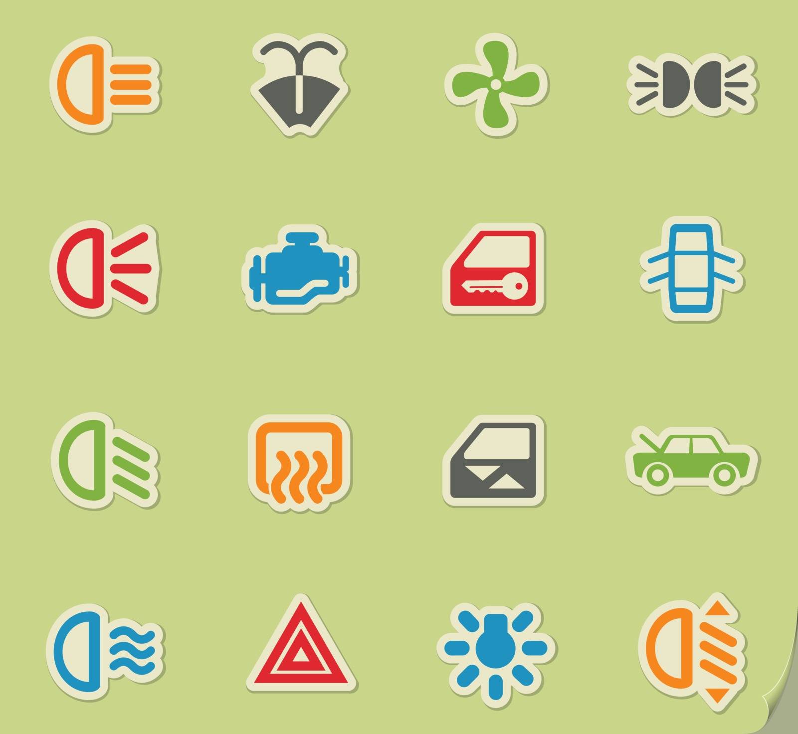 Car interface simply symbol for web icons