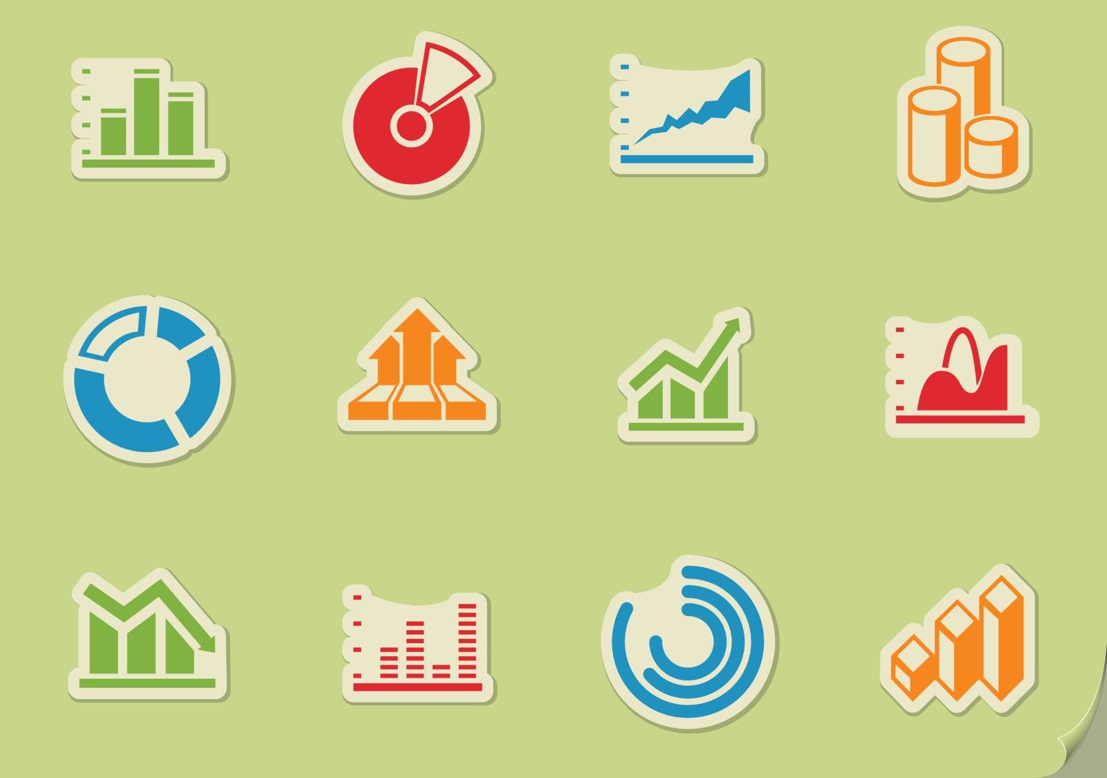 Diagram and infographic icons by ayax
