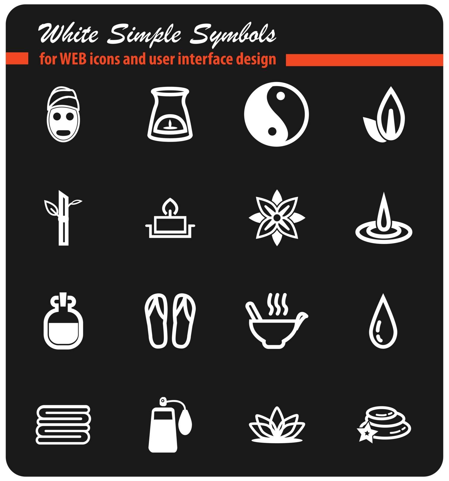 beauty and spa vector icons for user interface design