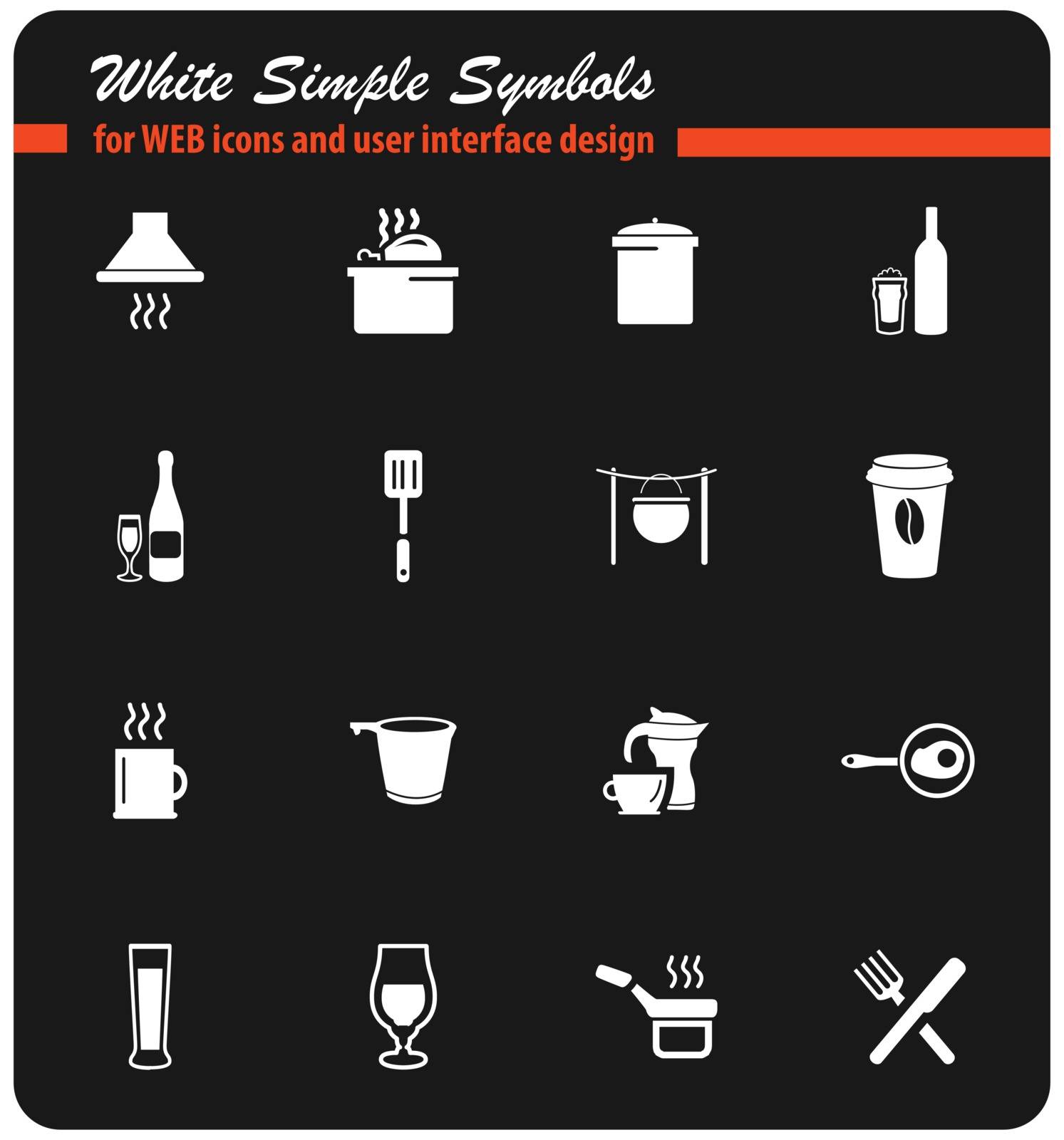 food and kitchen icon set by ayax