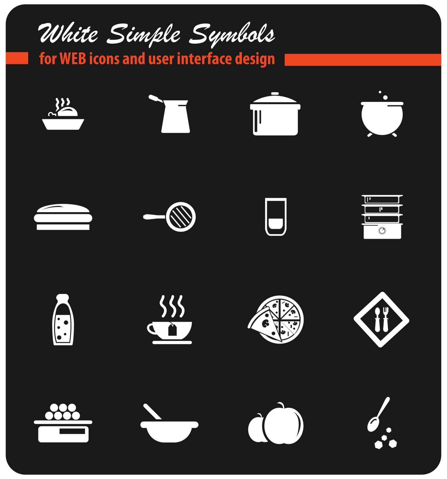 food and kitchen icon set by ayax