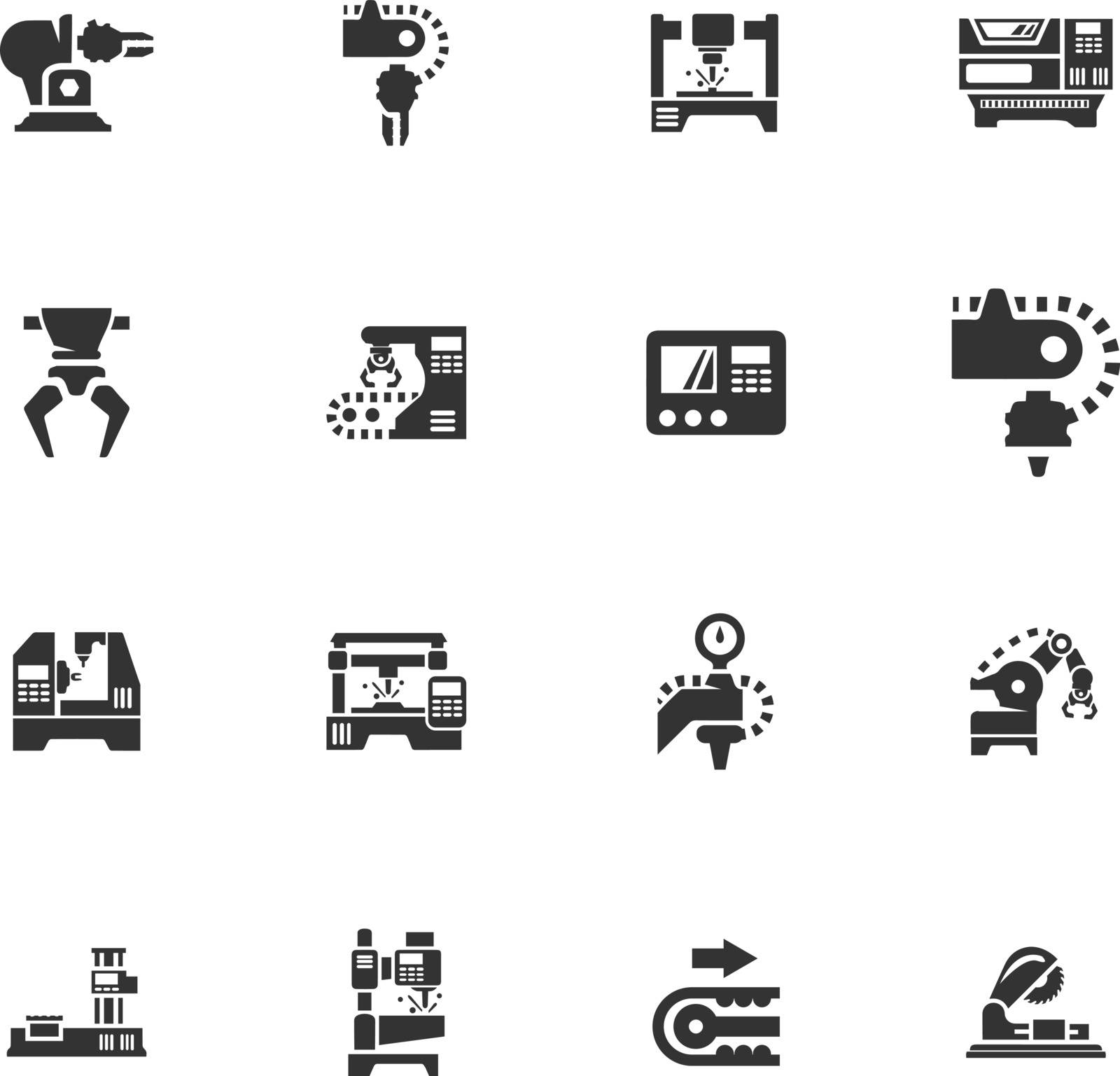 Machine tool icons set by ayax