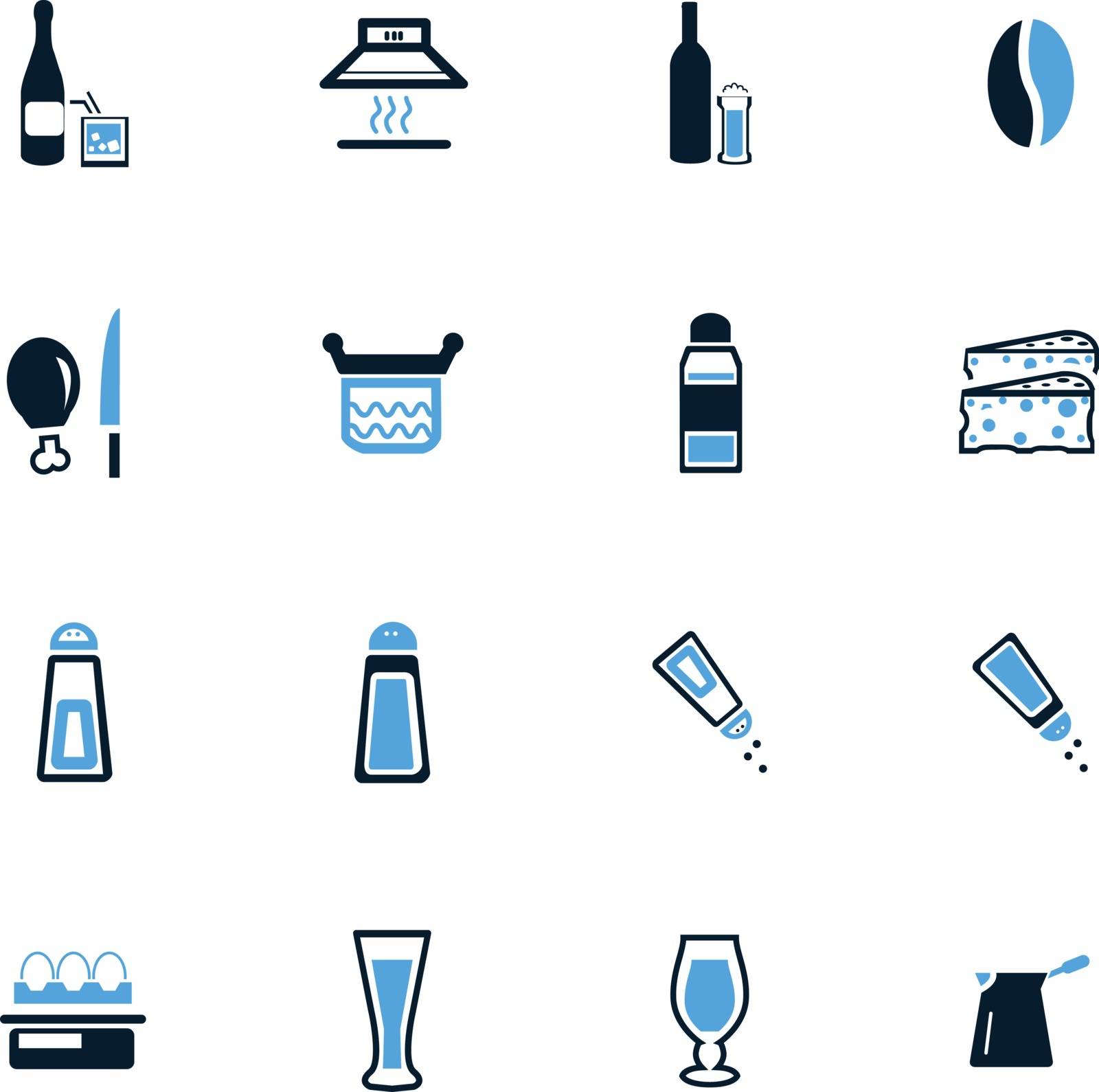 Food and kitchen icons set by ayax