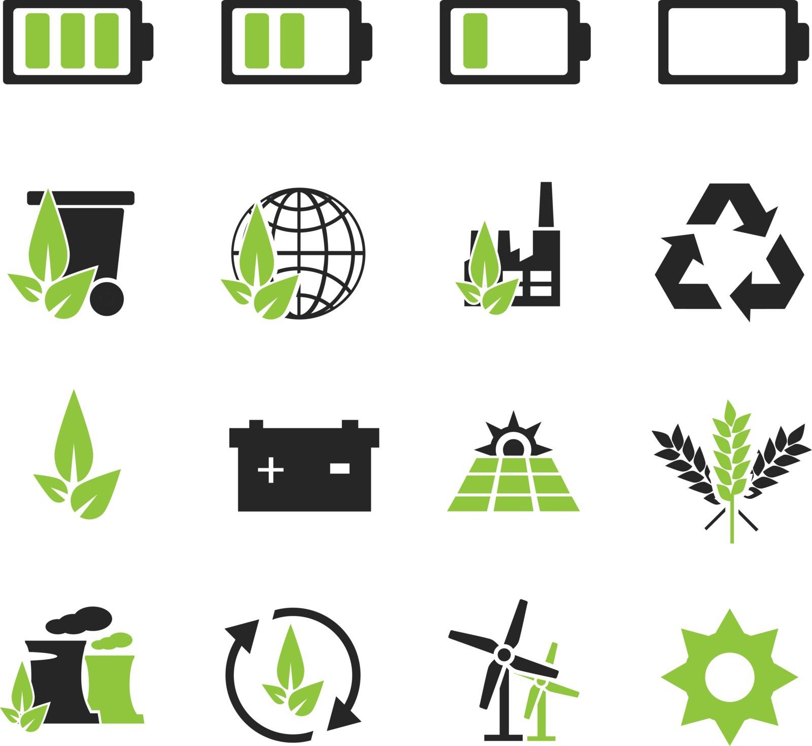 Alternative energy icons by ayax