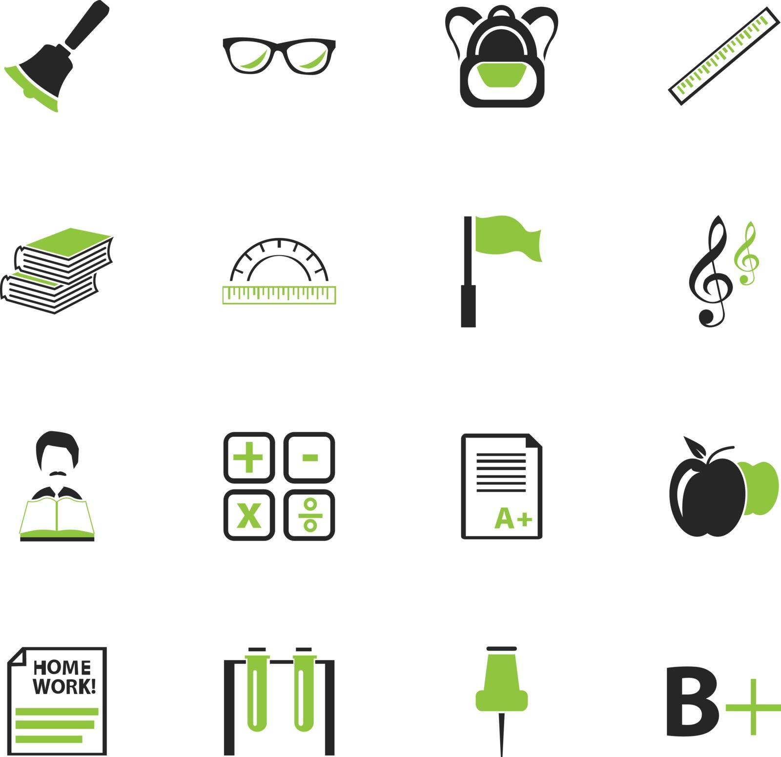 School simply icons for web and user interfaces