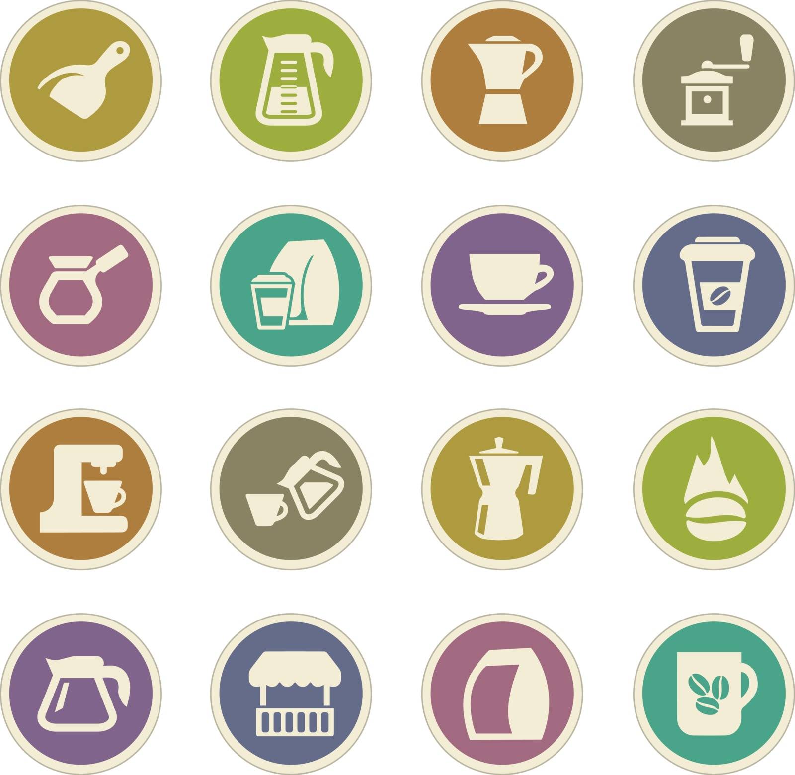 Coffee icons set by ayax