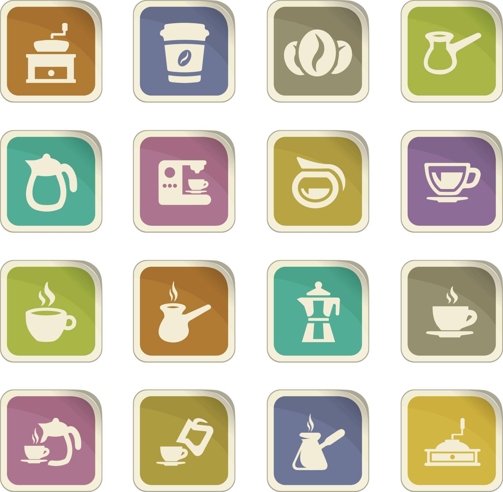 Coffee icon set for web sites and user interface