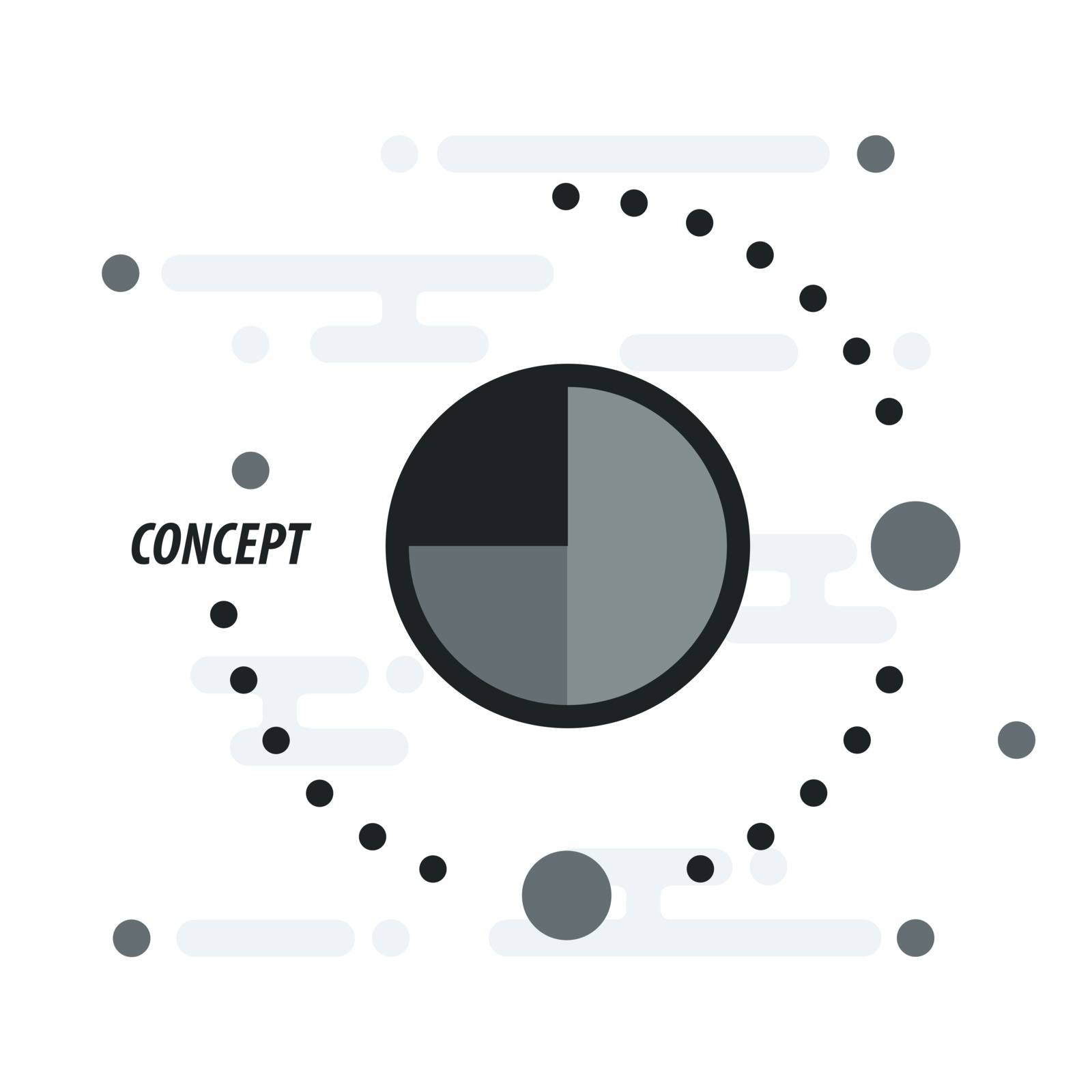 cycle graph concept  black color