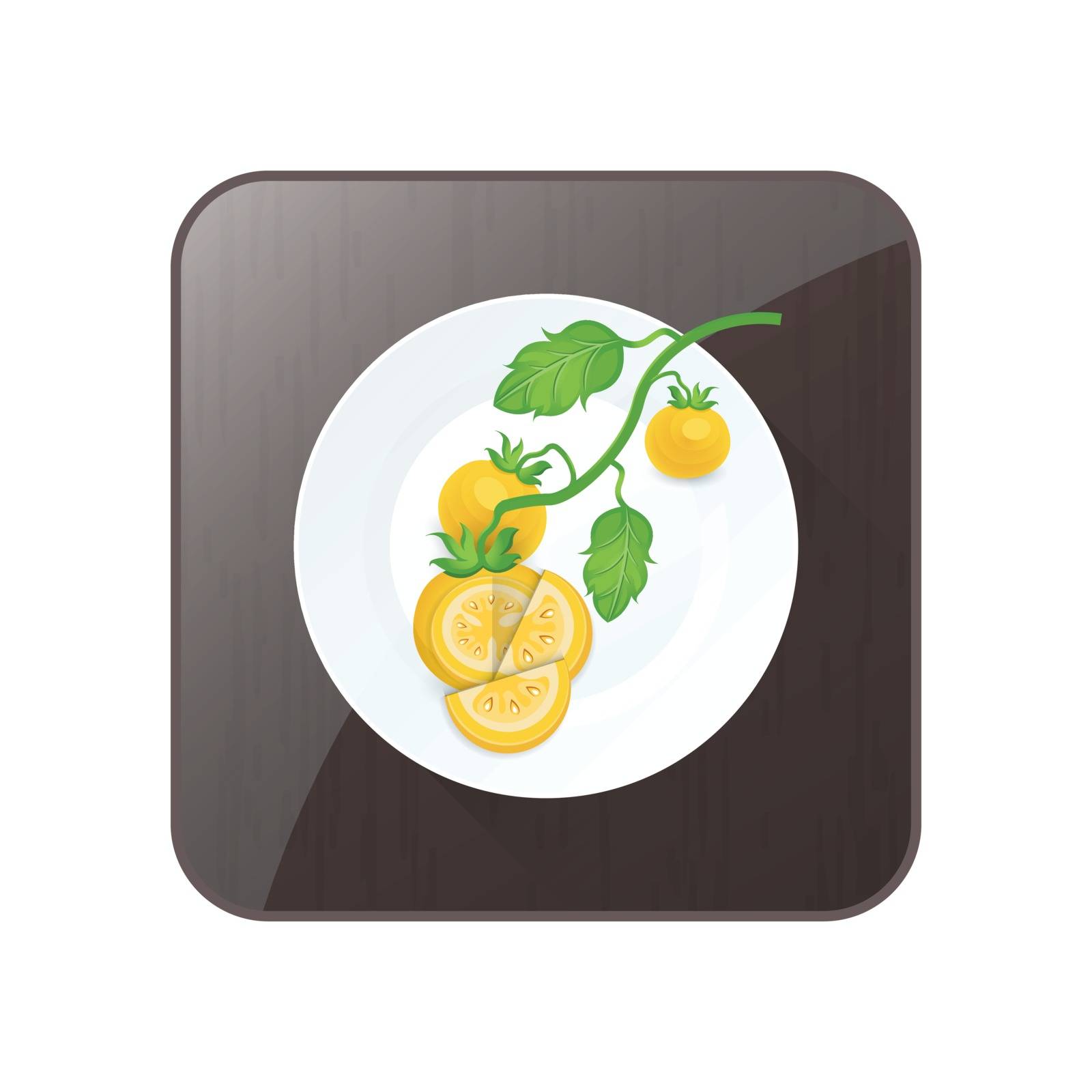 Tomato Yellow Color icon and button by barboon