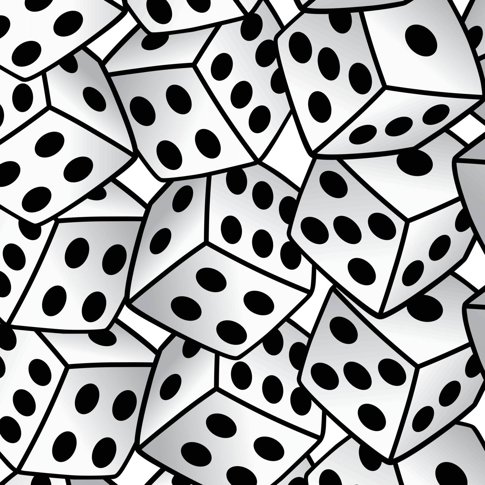 white dice risk taker gamble vector art background illustration