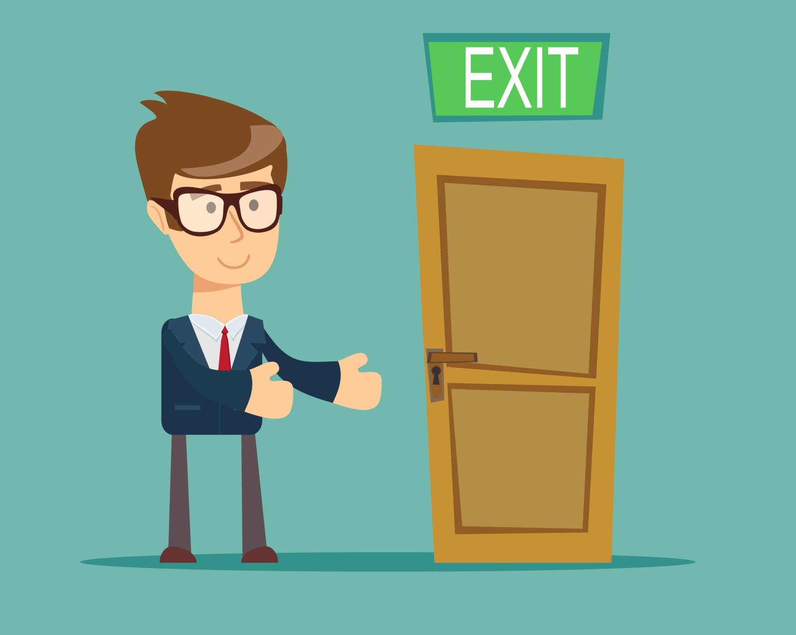 Businessman has found exit, concept by alekseiveprev