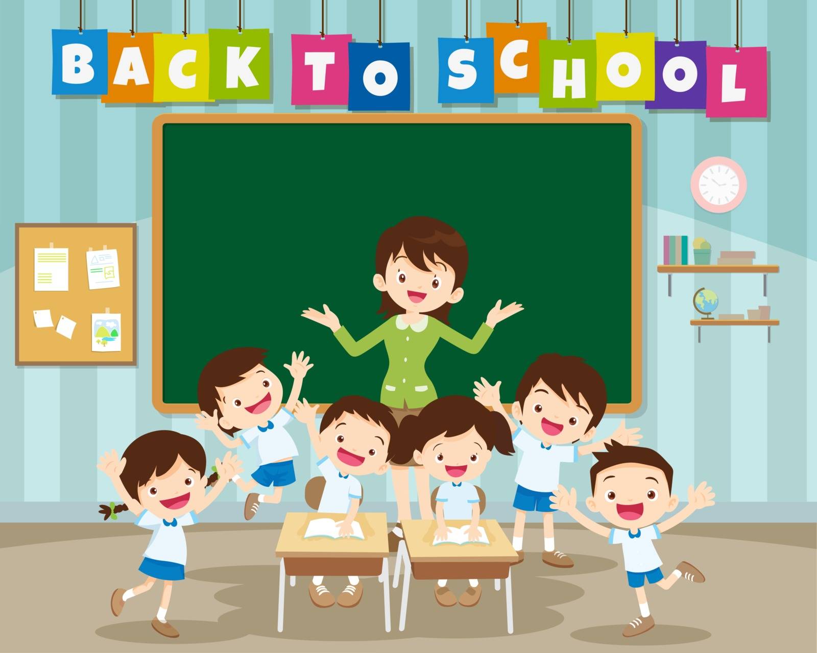 back to school with primary school pupil by niwat_s@hotmail.com