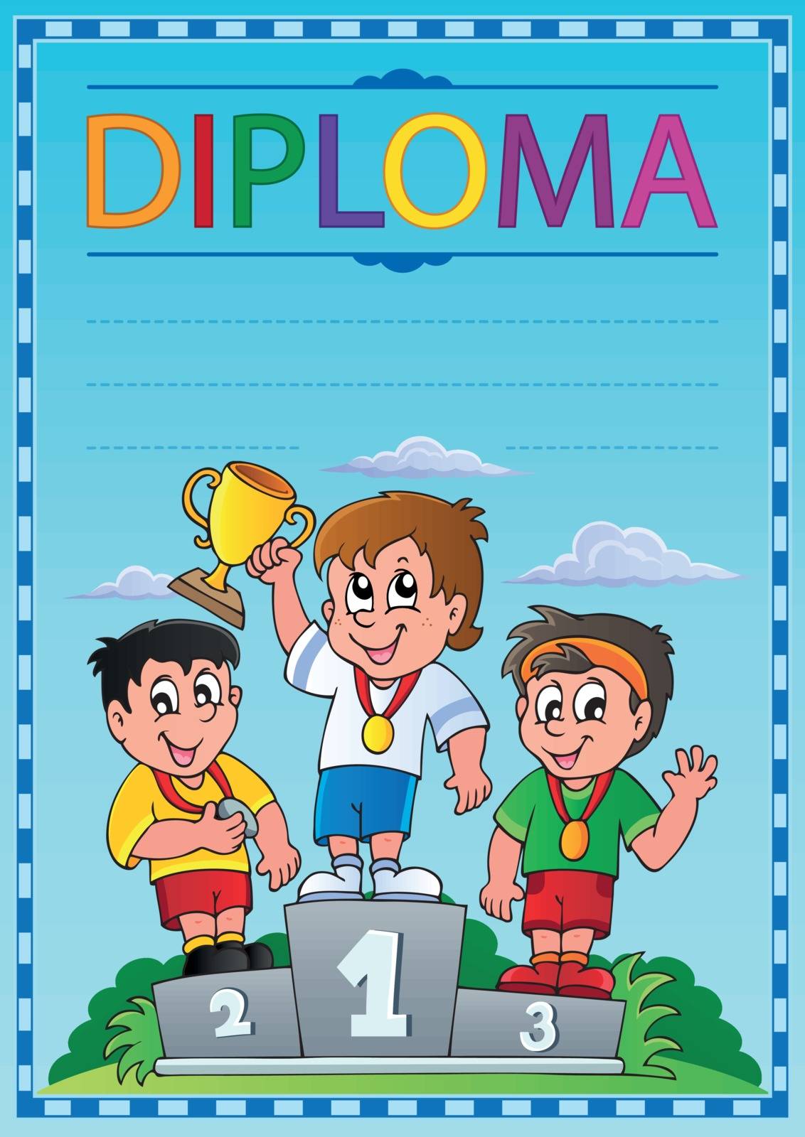 Diploma topic image 3 - eps10 vector illustration.