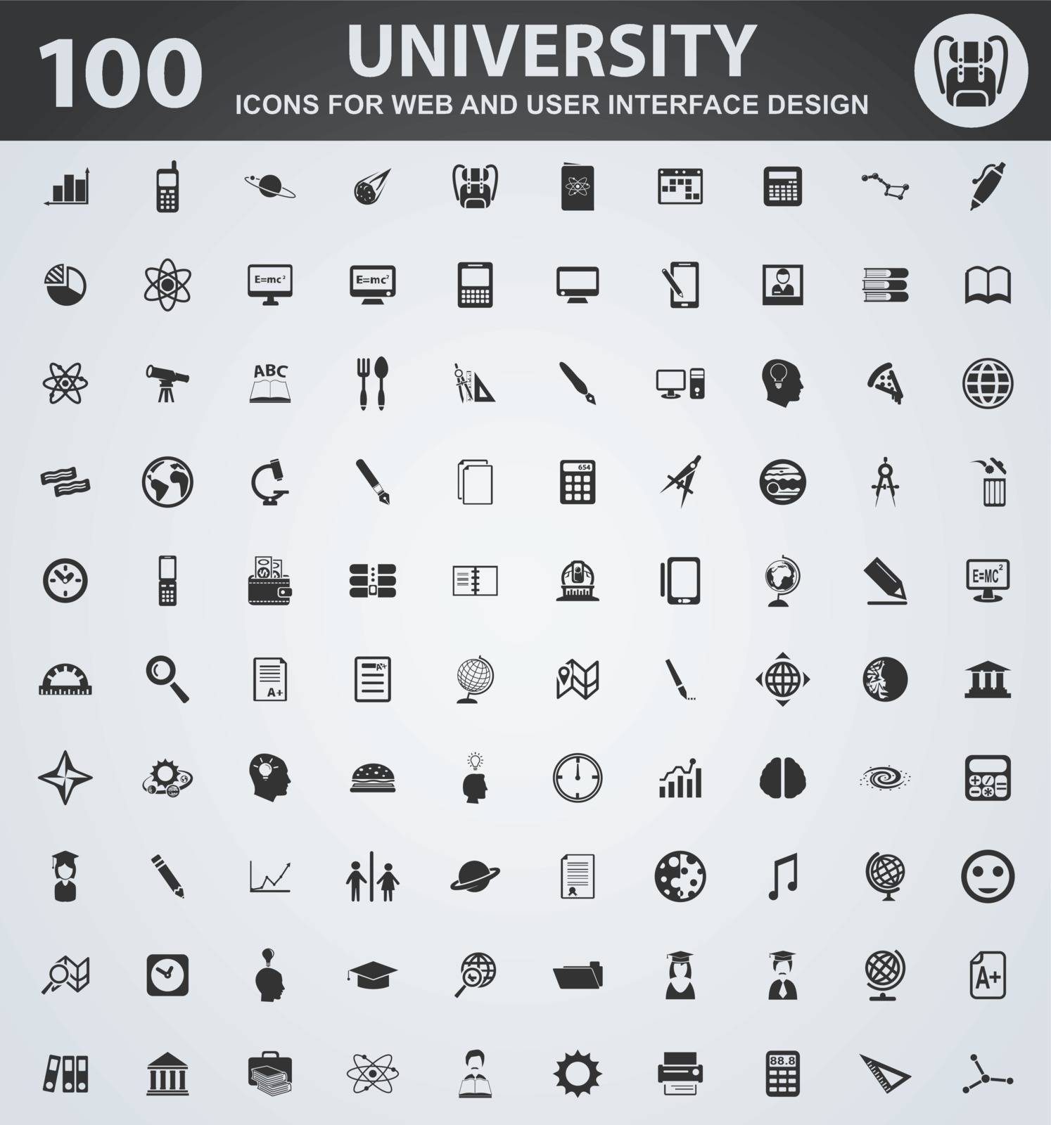 University icons set by ayax