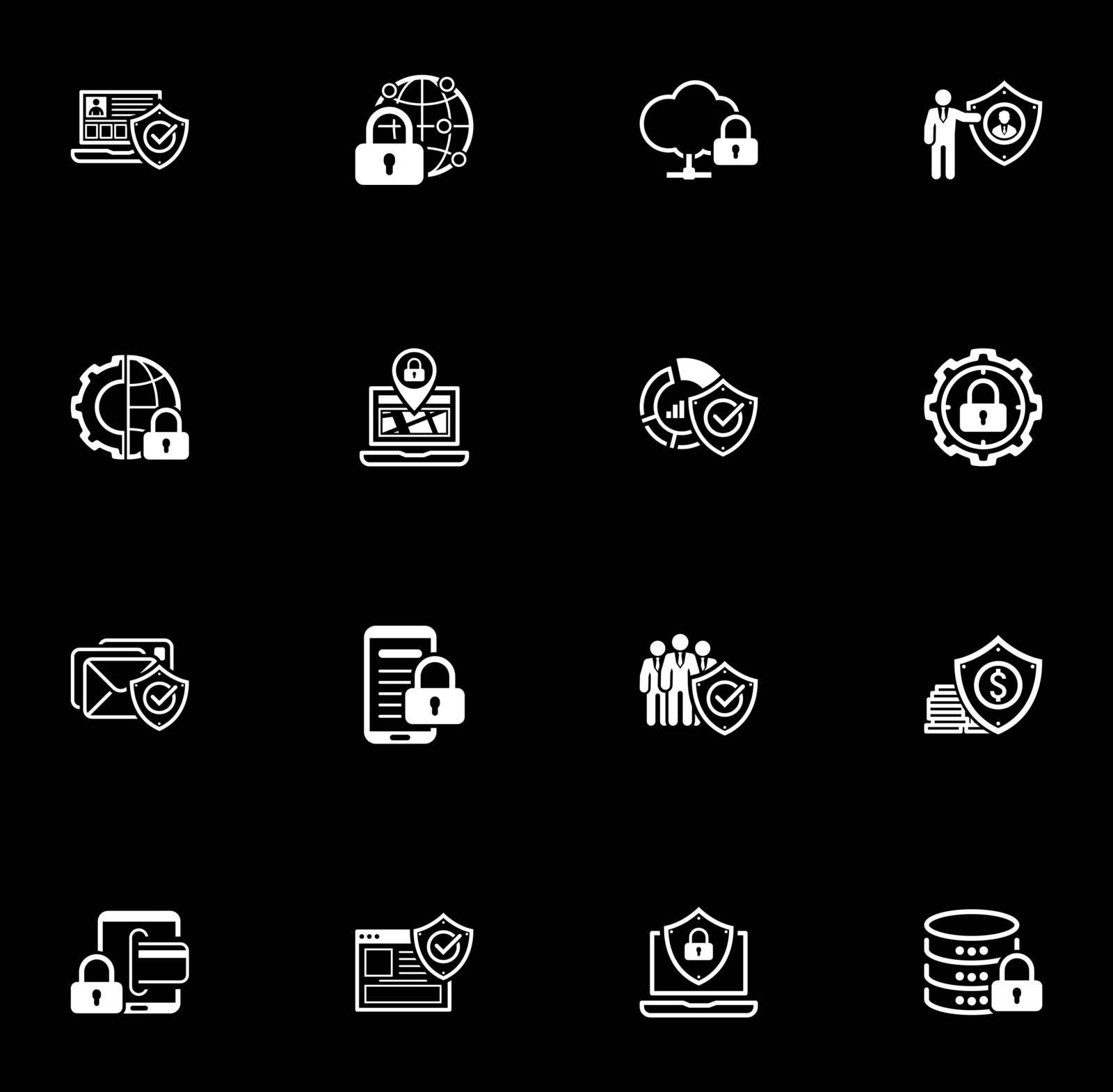 Flat Design Protection and Security Icons Set. by WaD