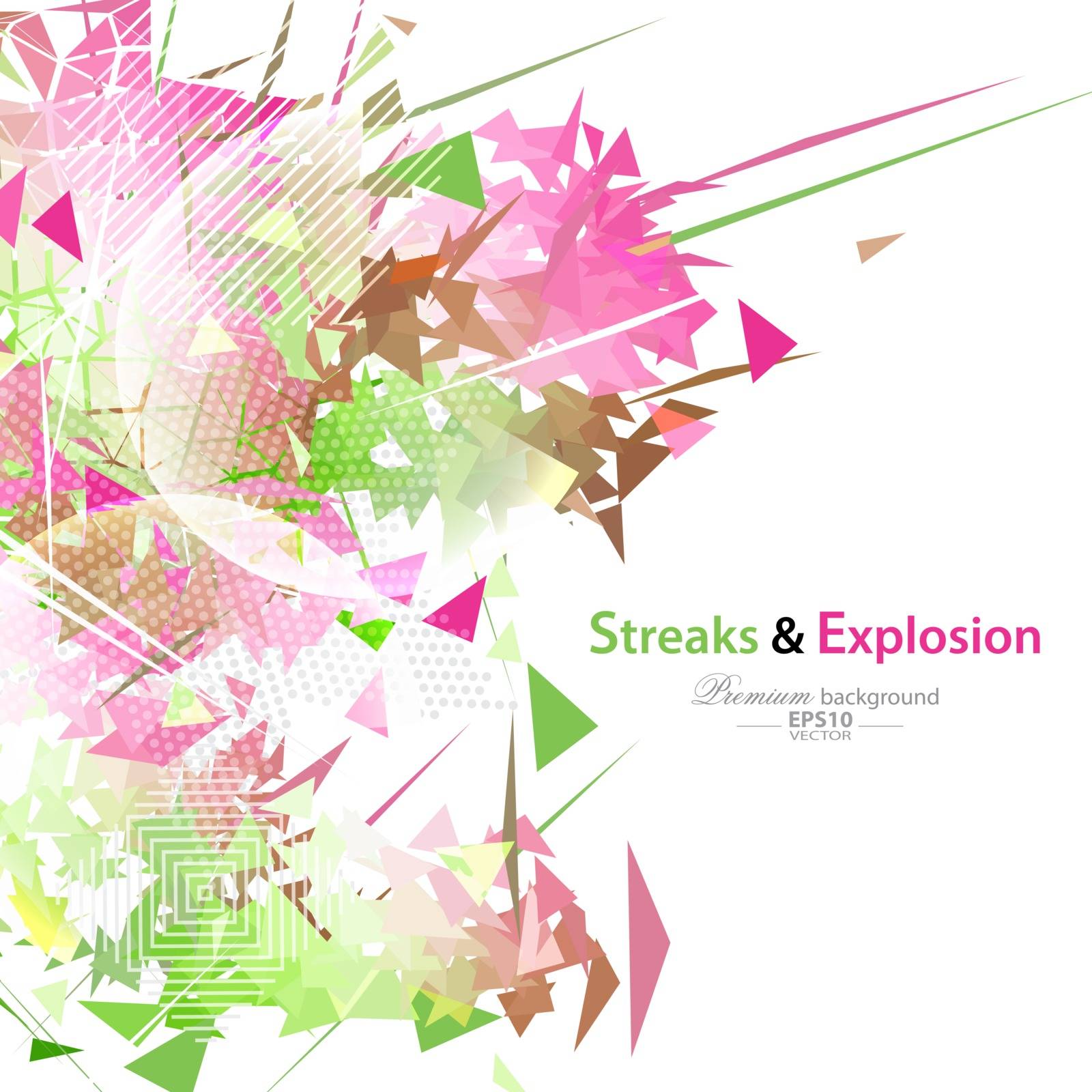 Streaks and explosion creative pattern background