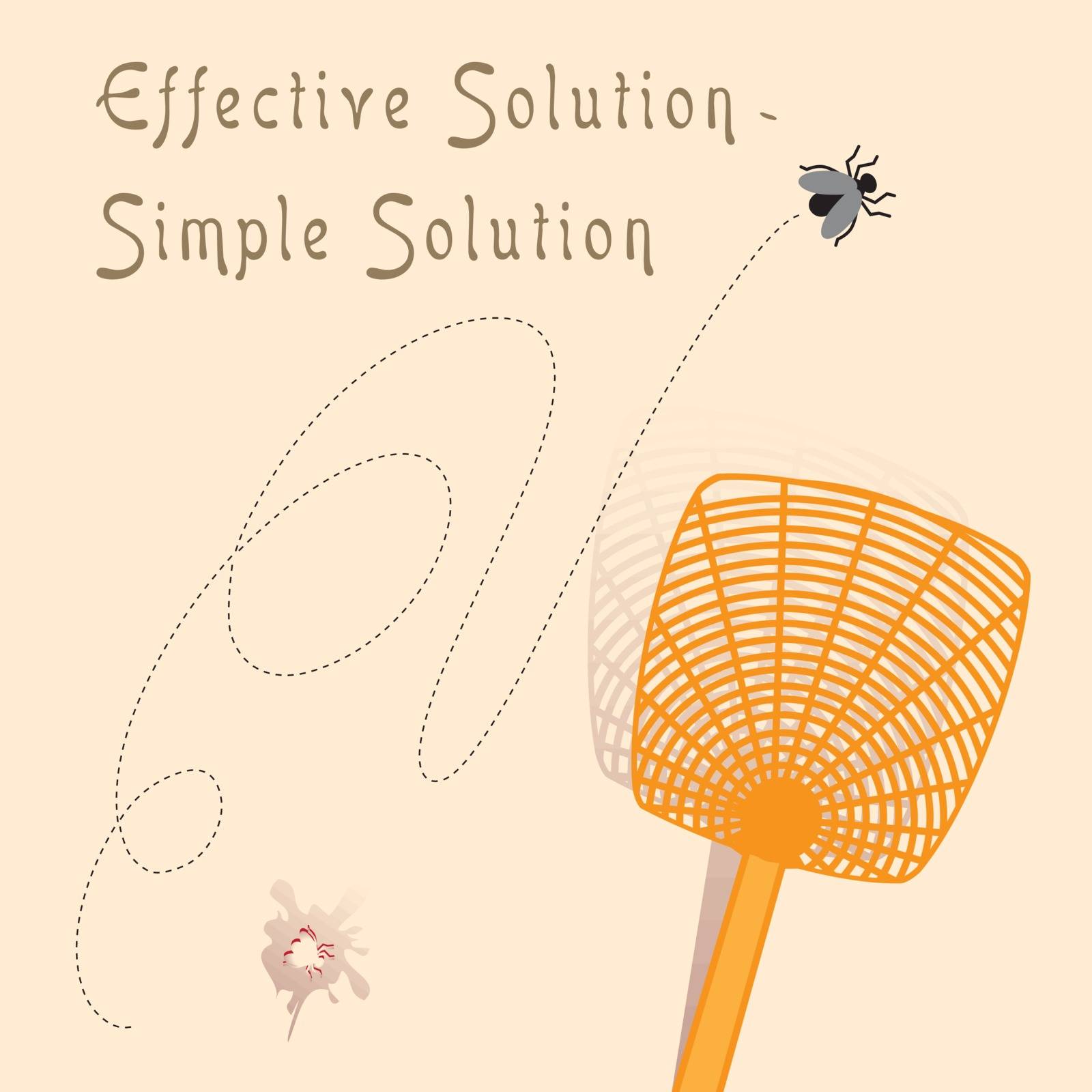 Banner An effective solution is a simple solution, using fly swatter to fight insects.