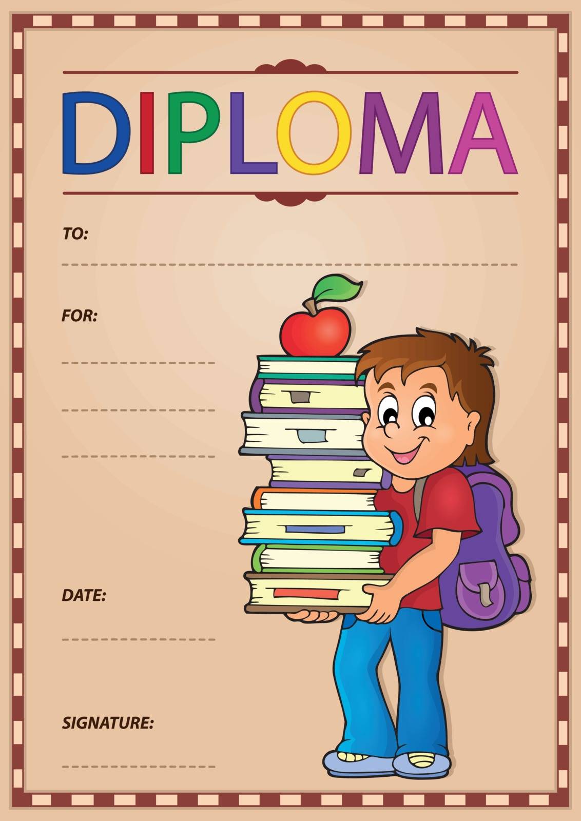 Diploma composition image 3 - eps10 vector illustration.