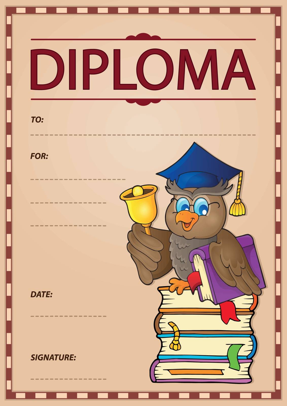 Diploma subject image 9 - eps10 vector illustration.