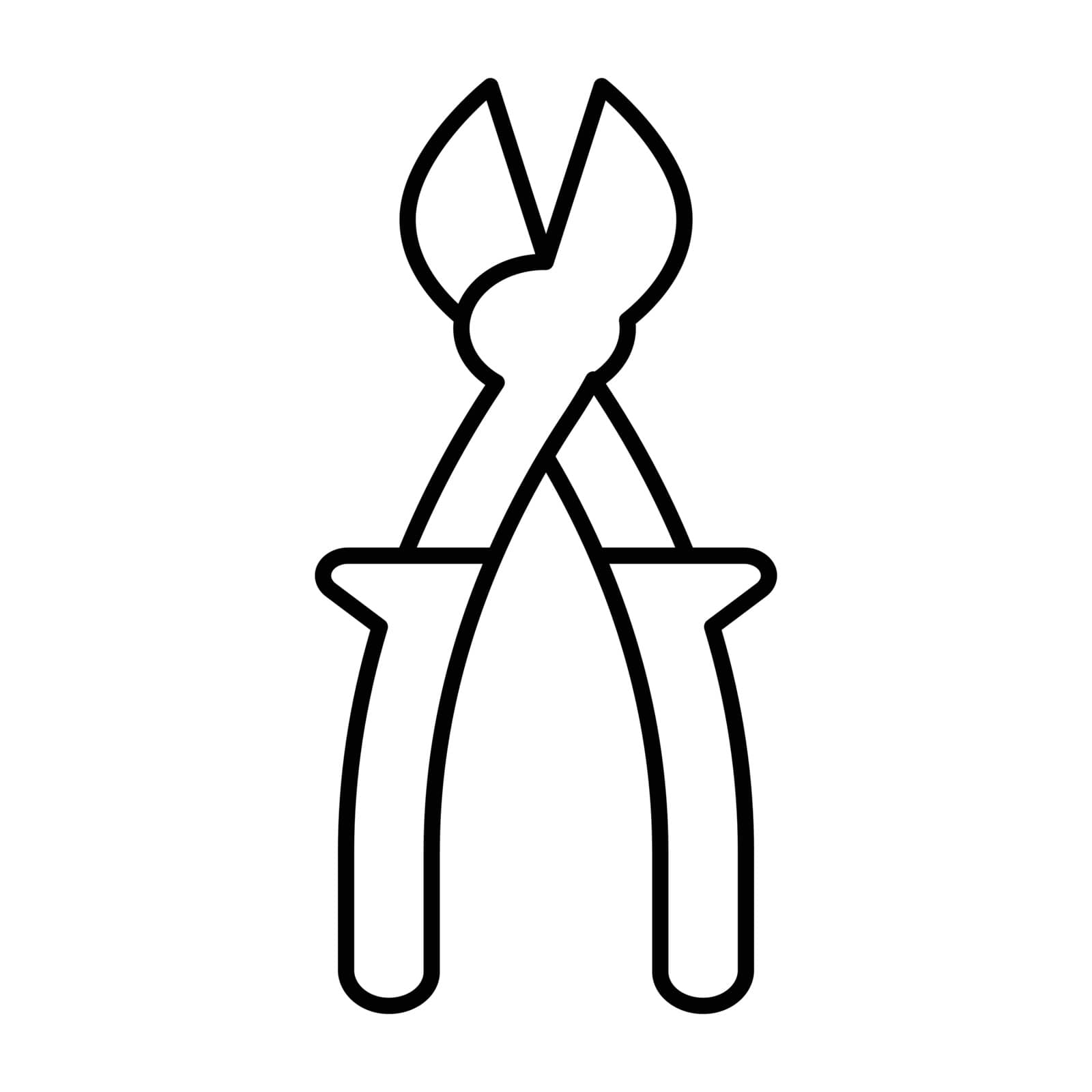 Thin line pliers icon by ang_bay