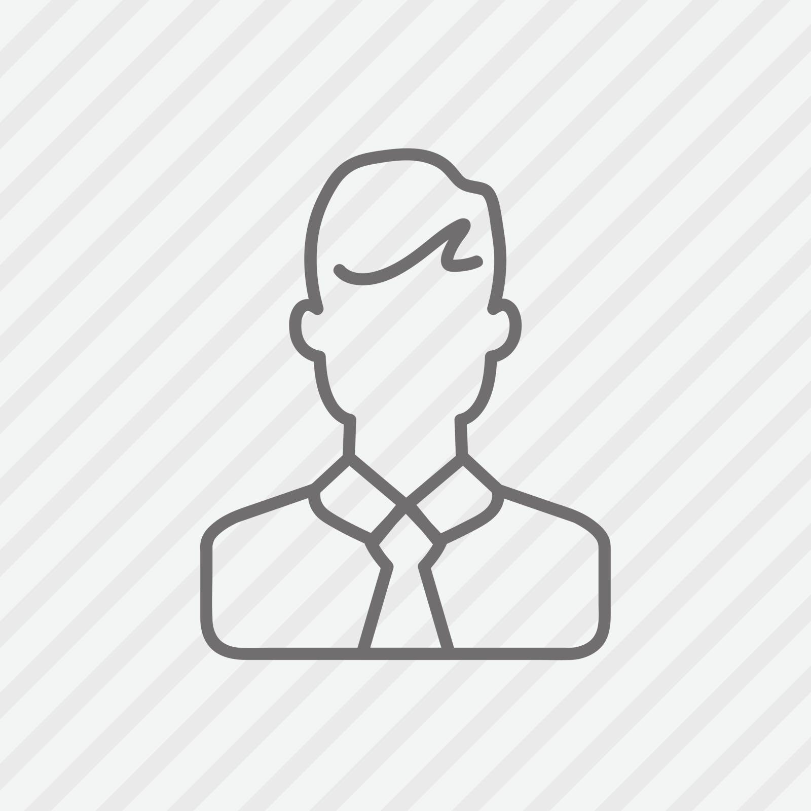 People line icon. Business man line vector illustration by glossygirl21