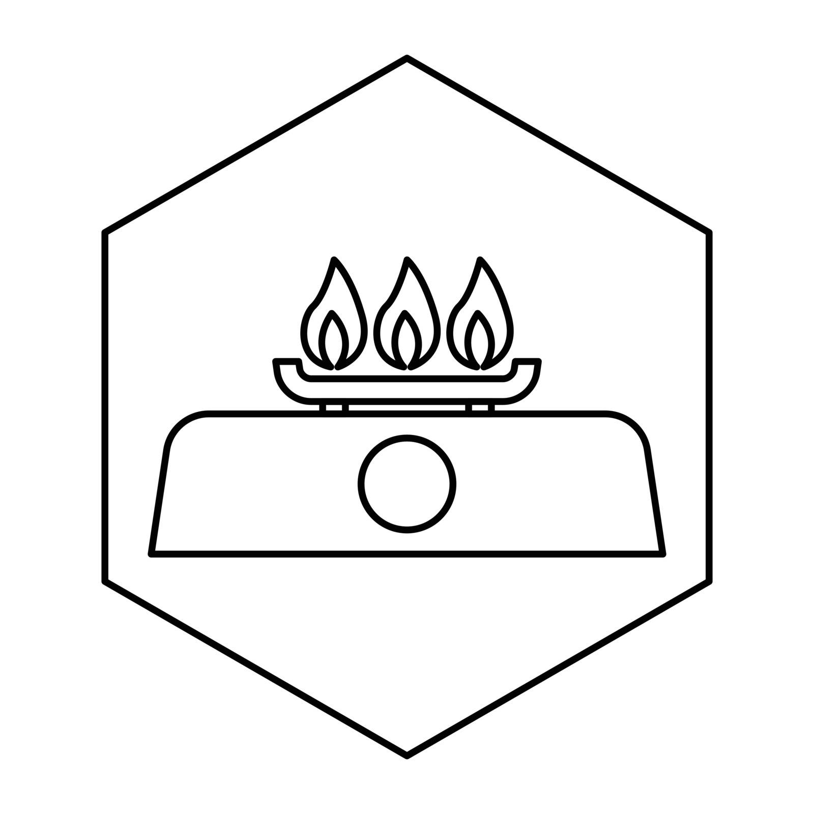 Thin line stove icon by ang_bay