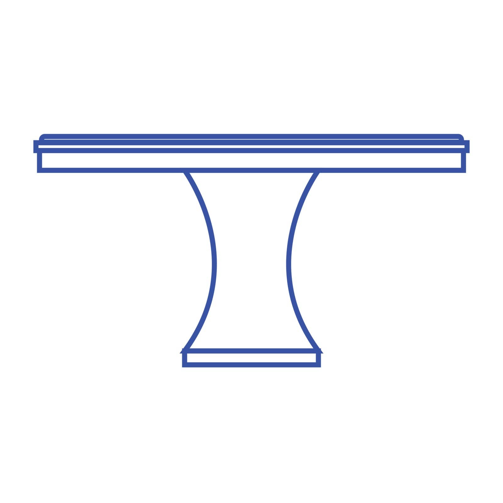 Simple thin line table icon vector